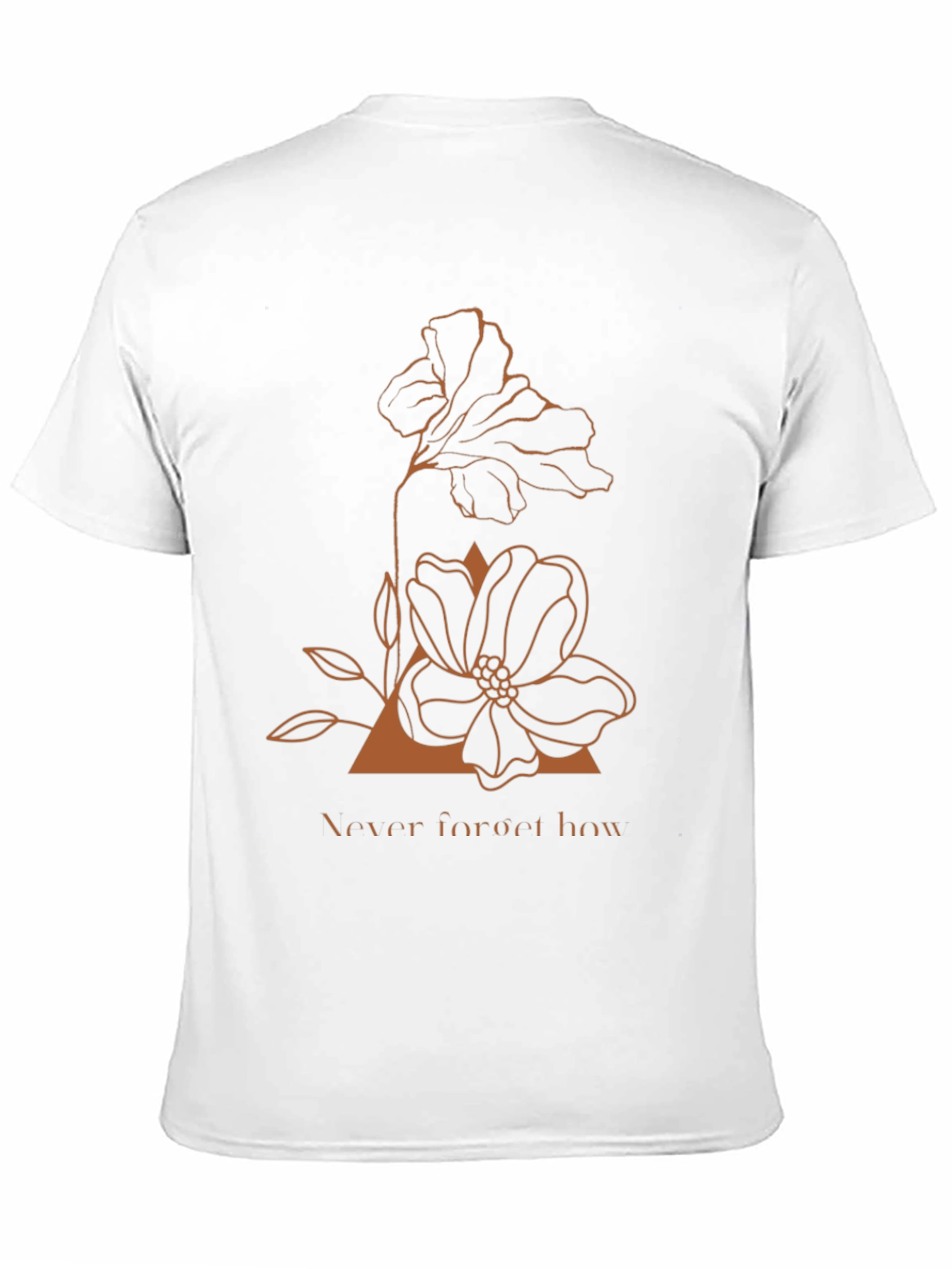 Floral Graphic Print Mens T-Shirt - Black