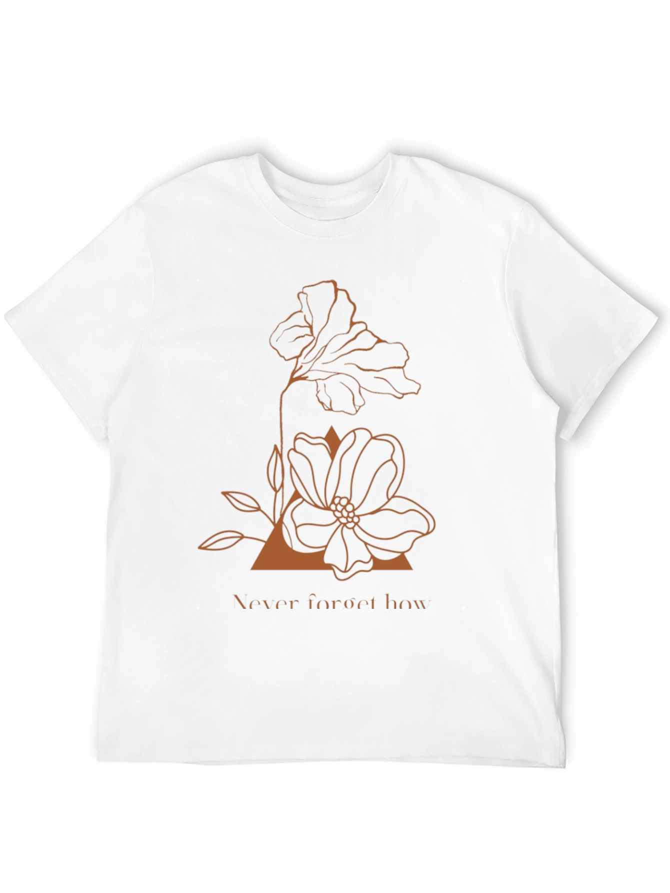 Floral Graphic Print Mens T-Shirt - Black