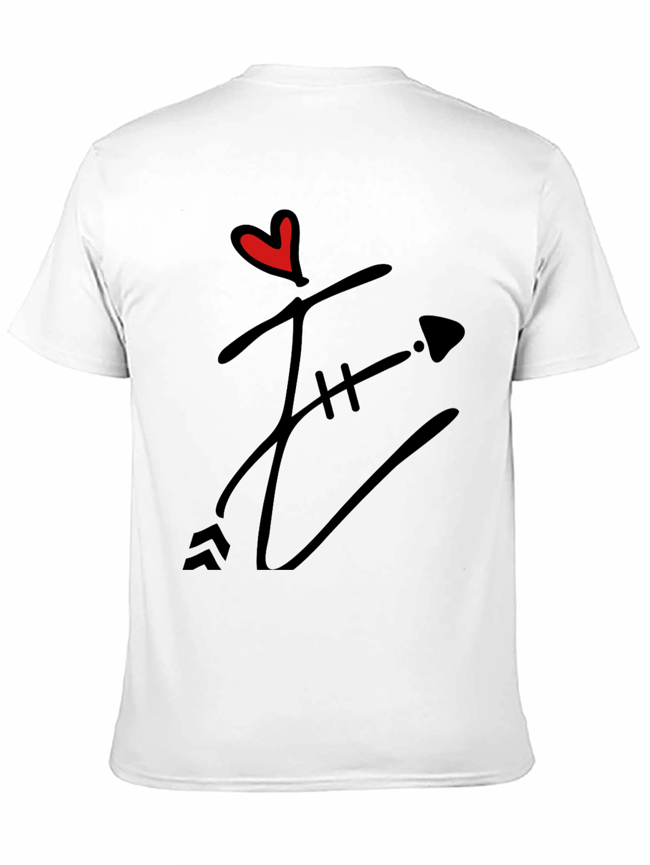 Heart & Arrow Graphic Black T-Shirt