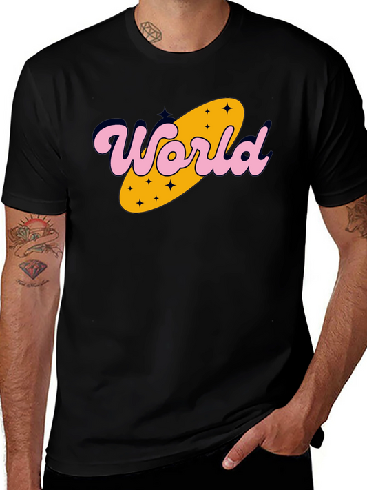 Retro World Graphic Tee - Black