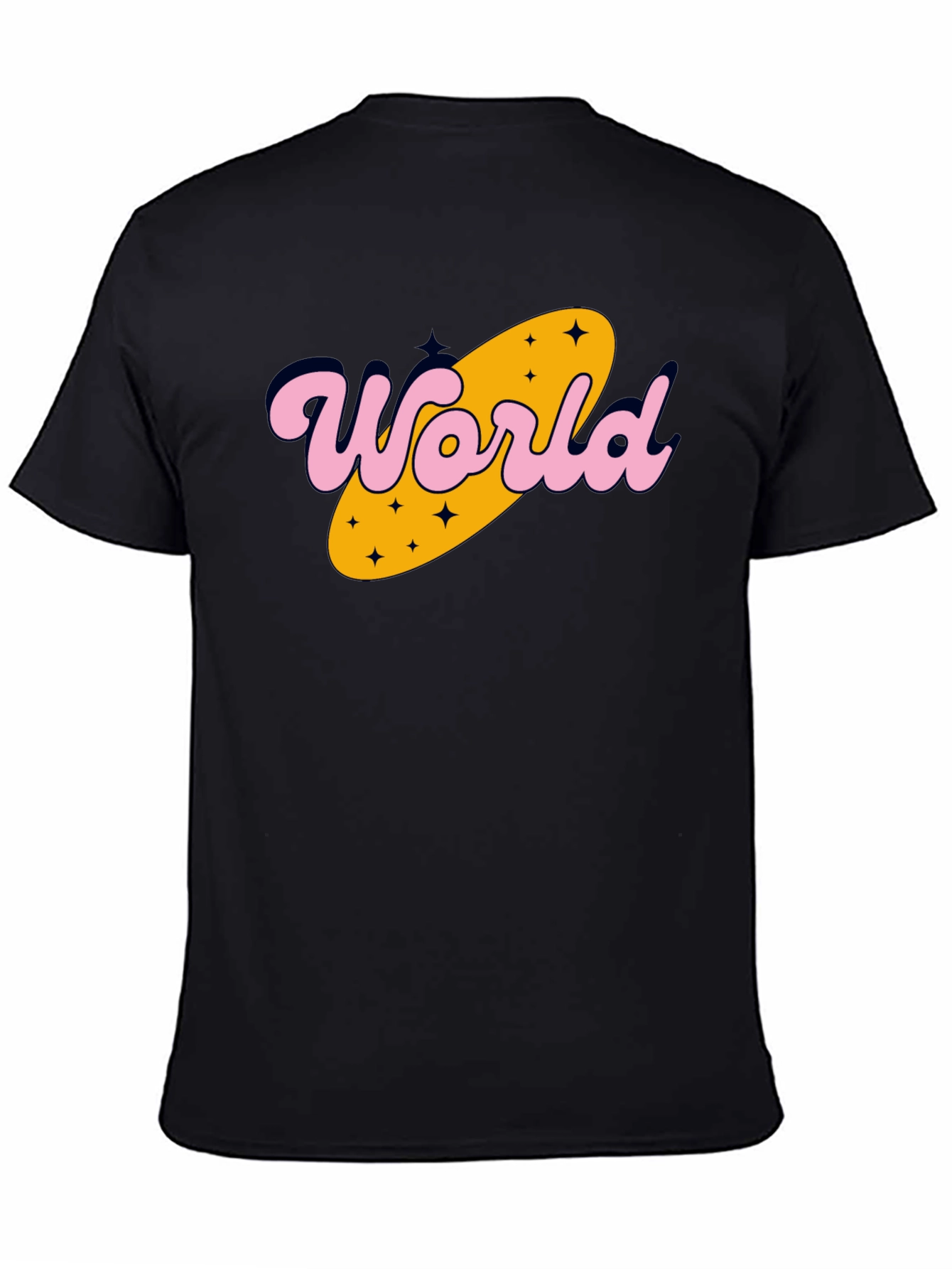 Retro World Graphic Tee - Black