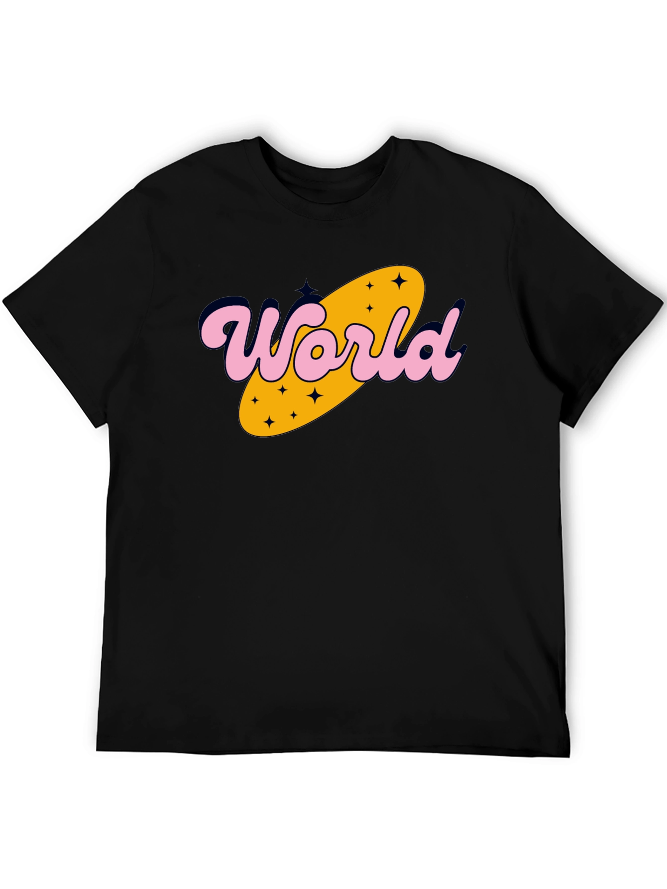 Retro World Graphic Tee - Black