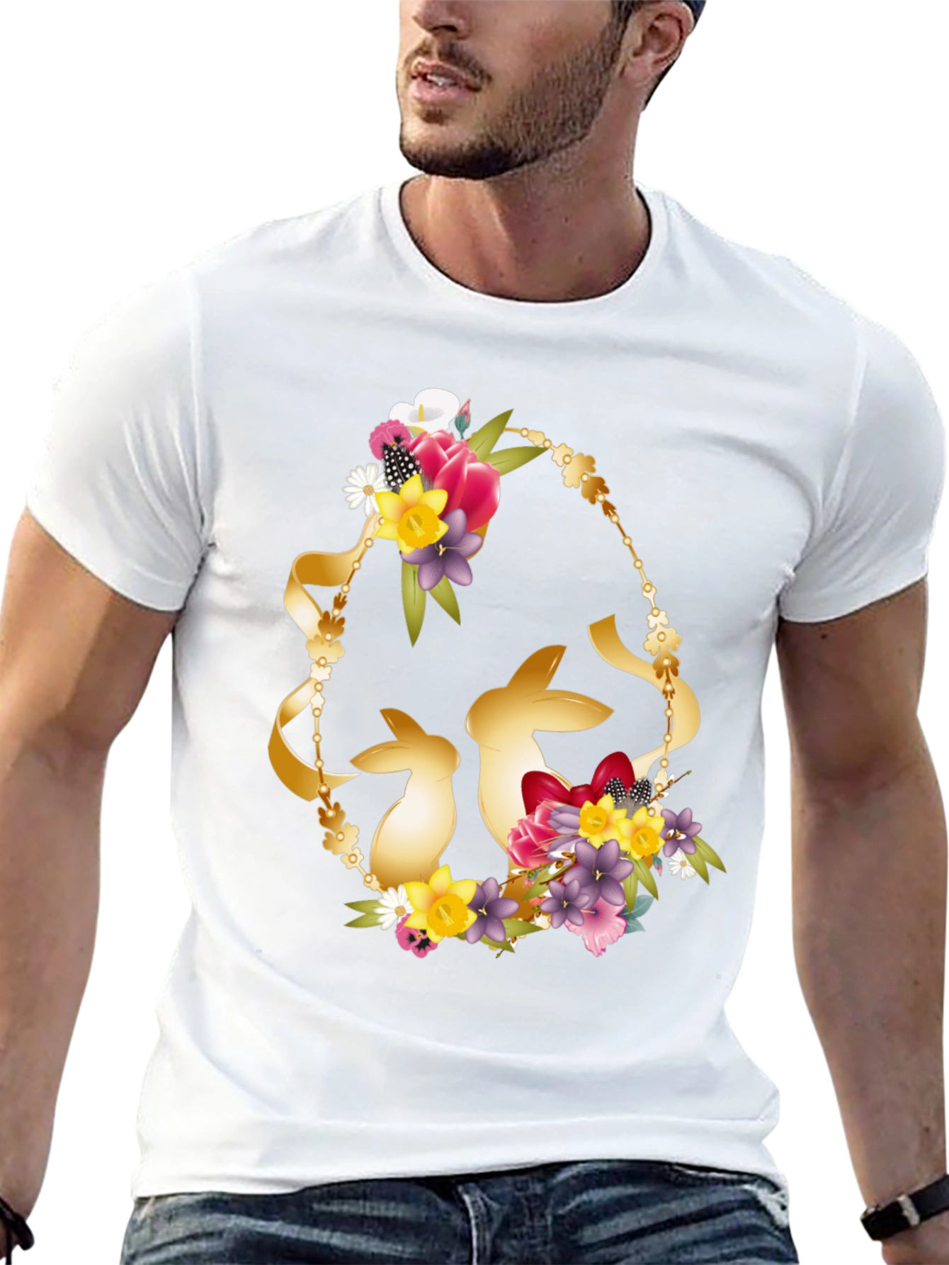 Floral Easter Bunny T-Shirt