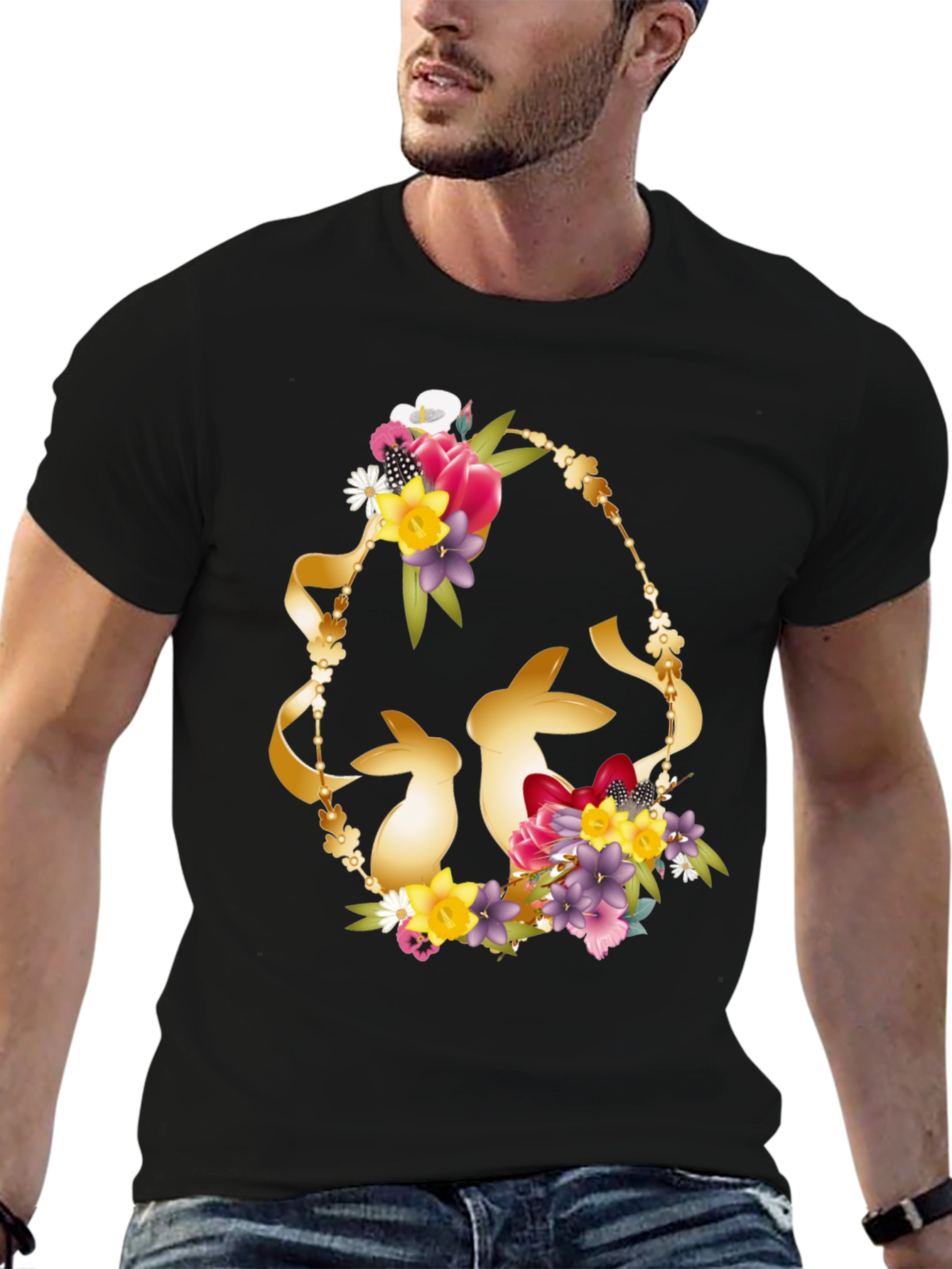 Floral Easter Bunny T-Shirt