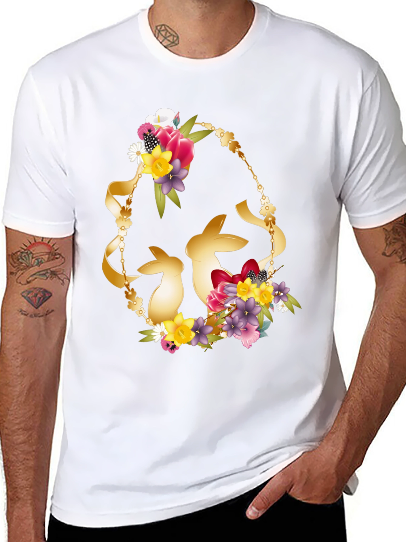 Floral Easter Bunny T-Shirt