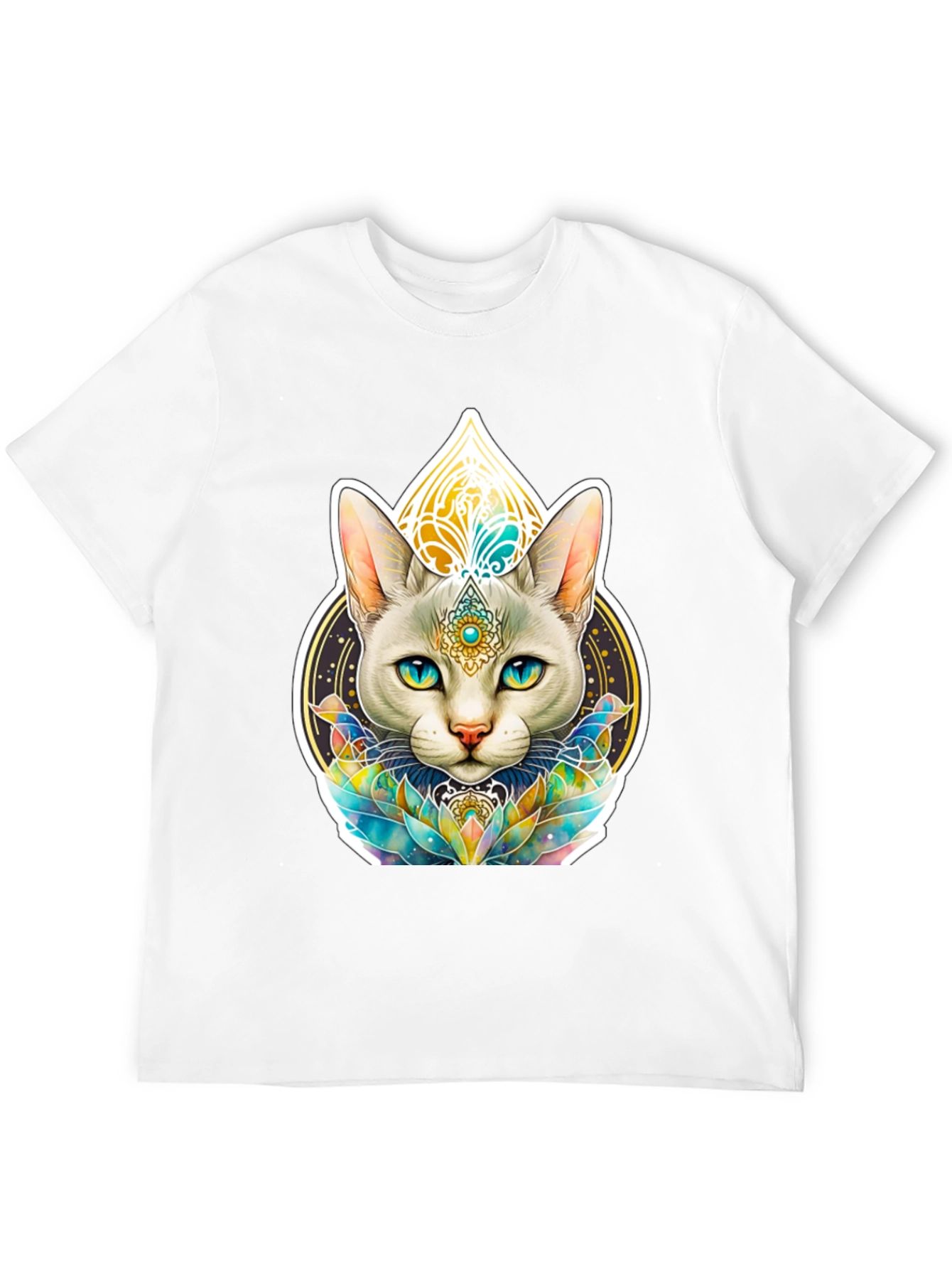 Mystic Cat T-Shirt - Spiritual Feline Design