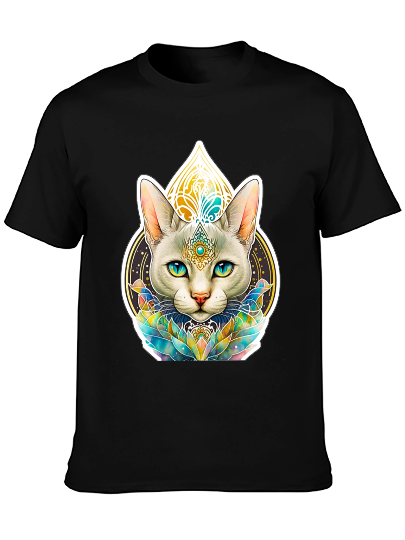 Mystic Cat T-Shirt - Spiritual Feline Design