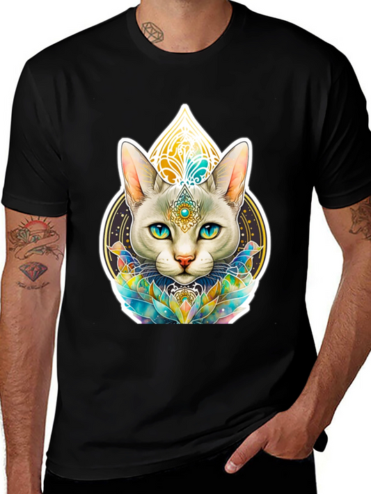 Mystic Cat T-Shirt - Spiritual Feline Design