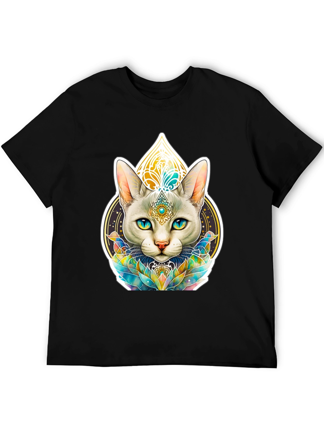 Mystic Cat T-Shirt - Spiritual Feline Design
