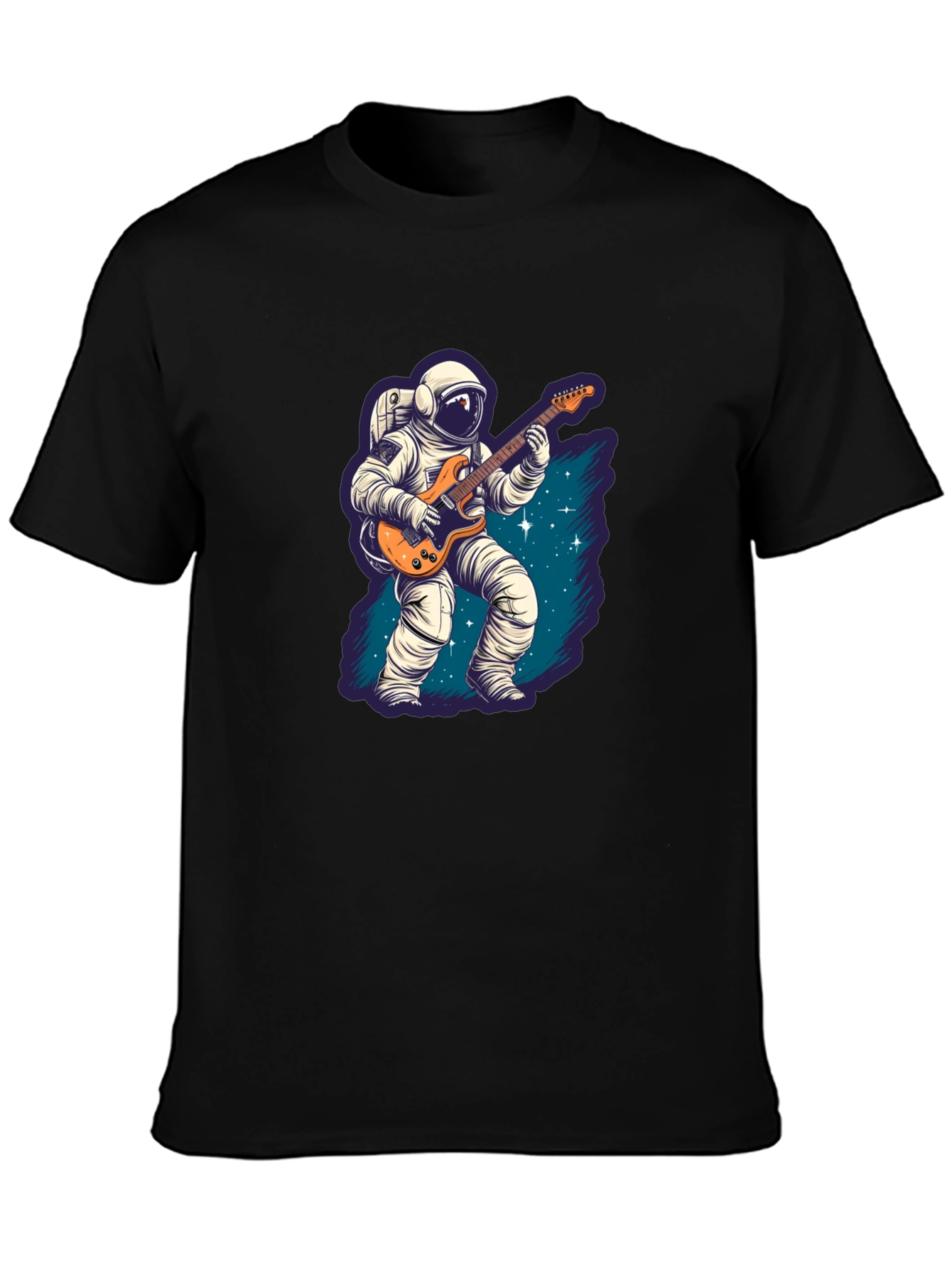 Astronaut Guitarist Black T-Shirt