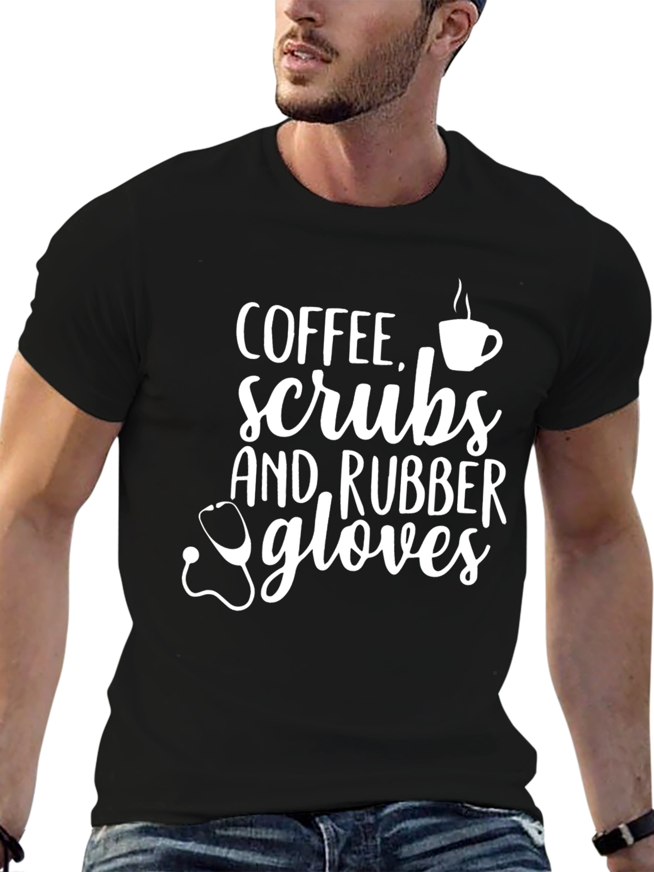 Coffee Scrubs & Rubber Gloves Graphic Tee
