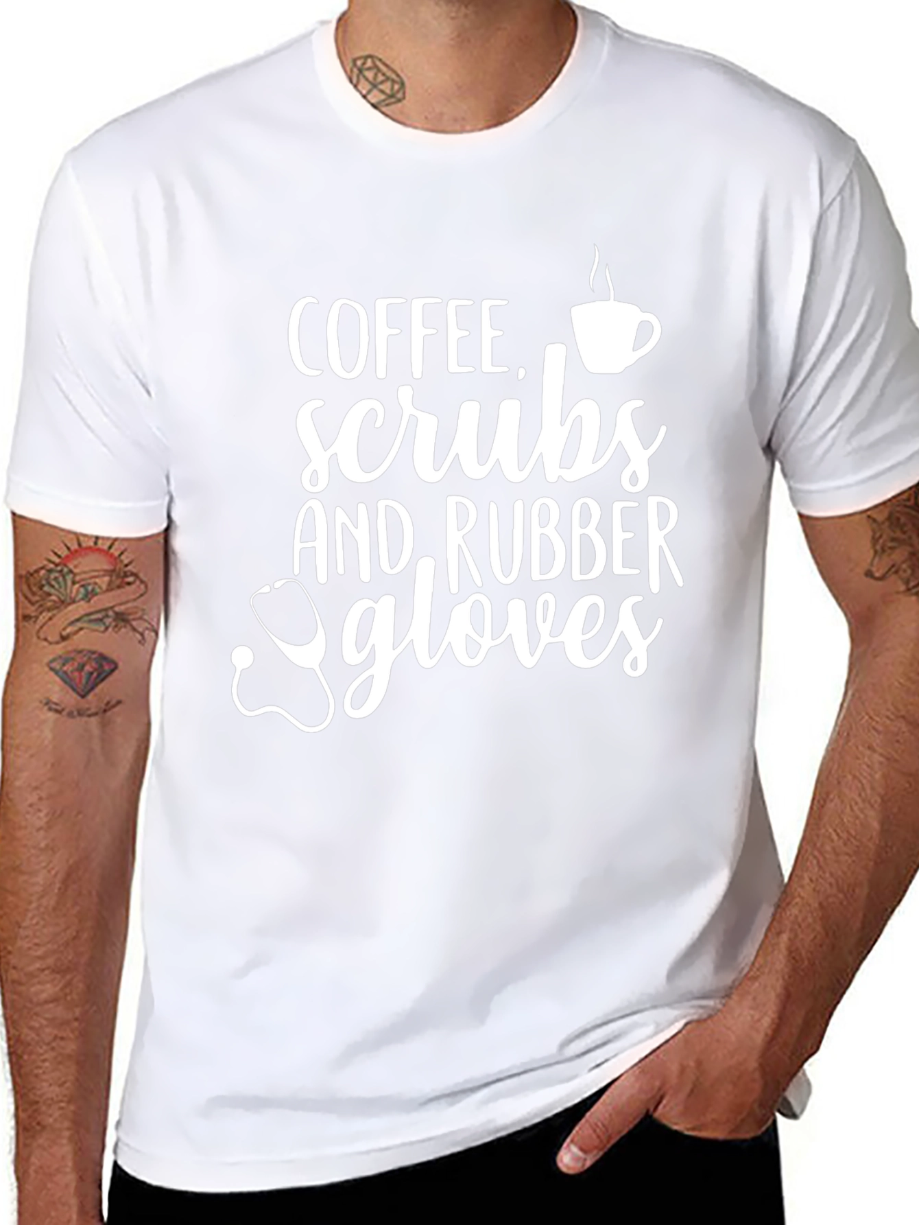 Coffee Scrubs & Rubber Gloves Graphic Tee