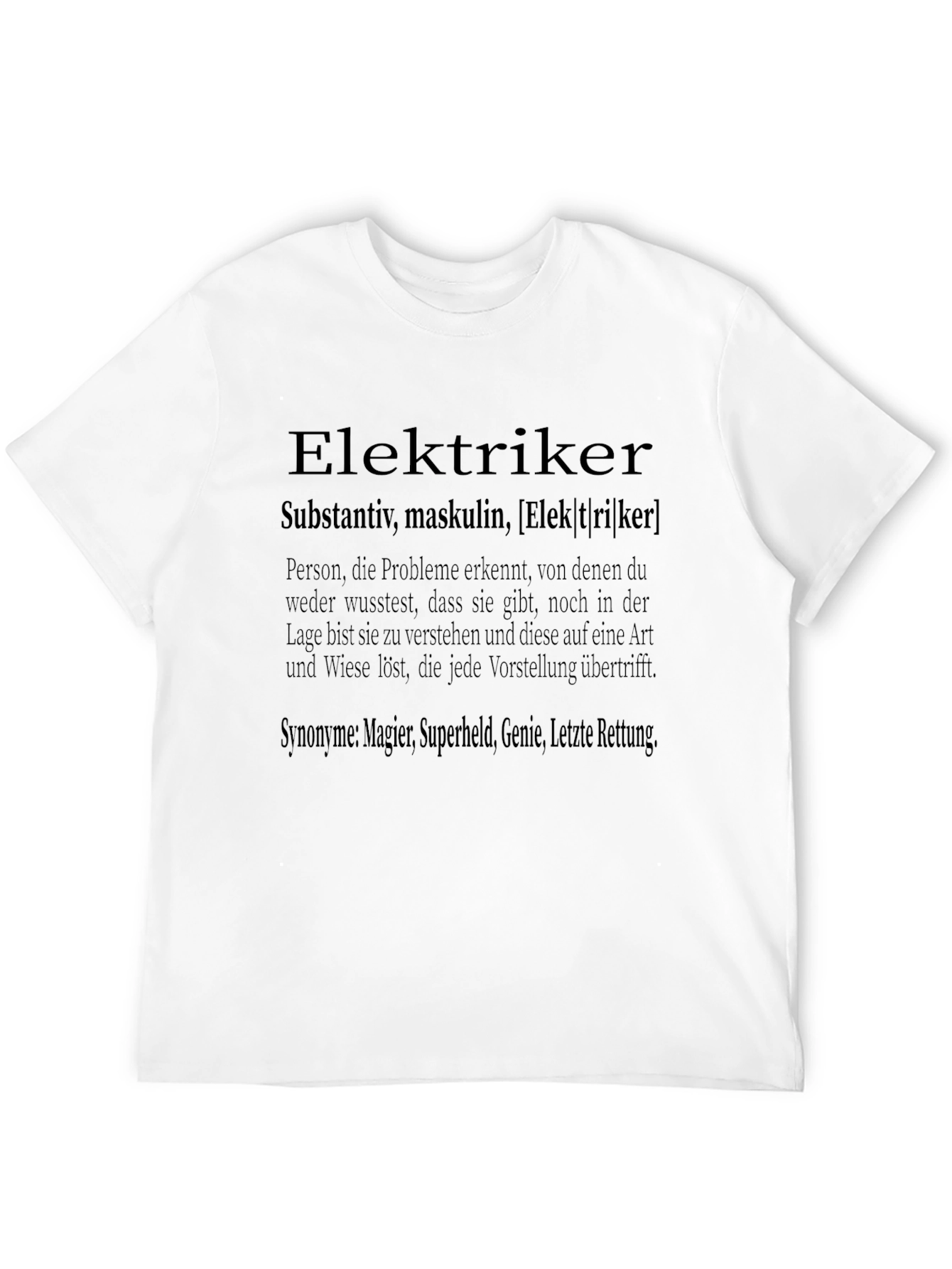 Elektriker Definition Graphic Tee
