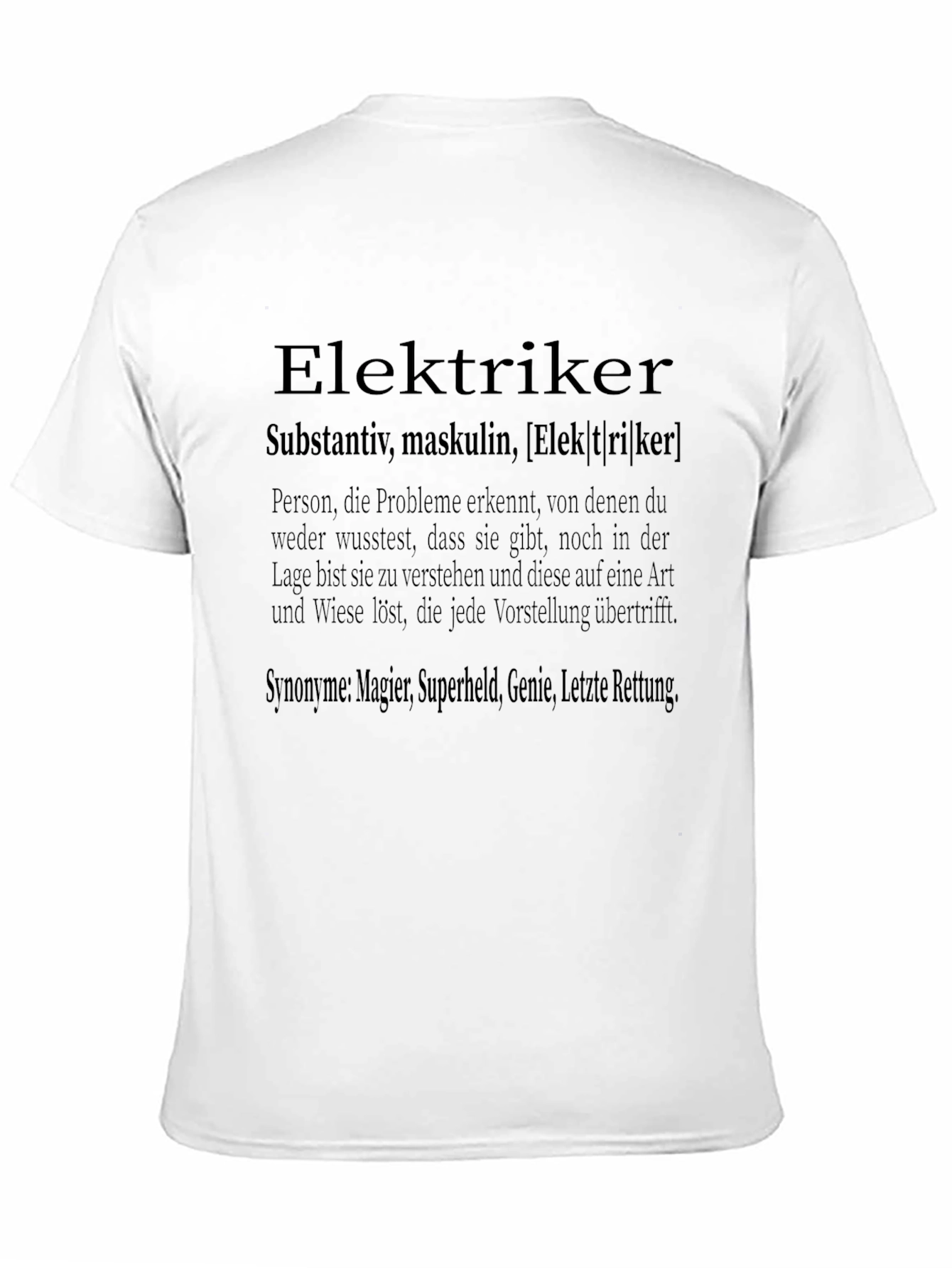 Elektriker Definition Graphic Tee