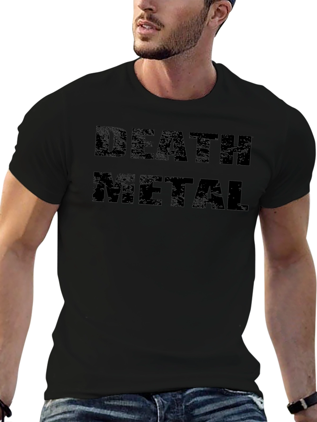 Death Metal Band Tee - Black Graphic T-Shirt