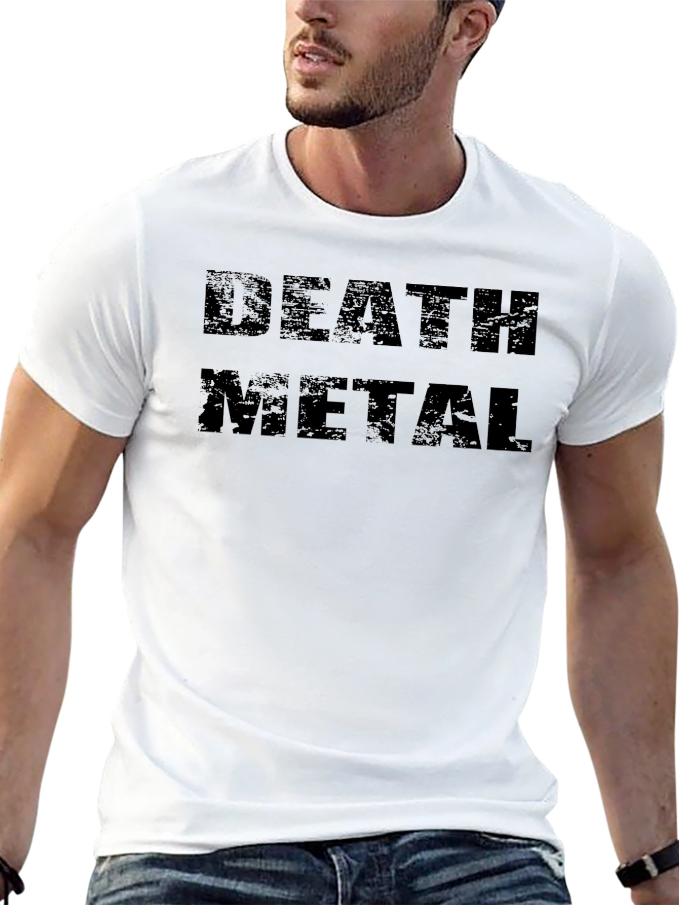 Death Metal Band Tee - Black Graphic T-Shirt