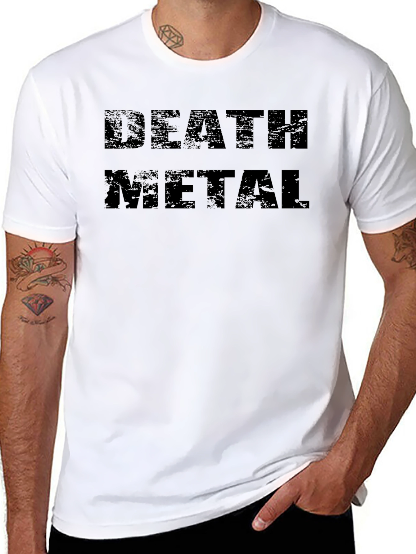Death Metal Band Tee - Black Graphic T-Shirt