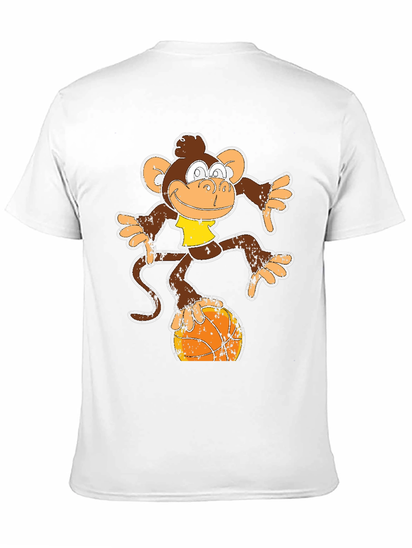 Monkey on Basketball T-Shirt