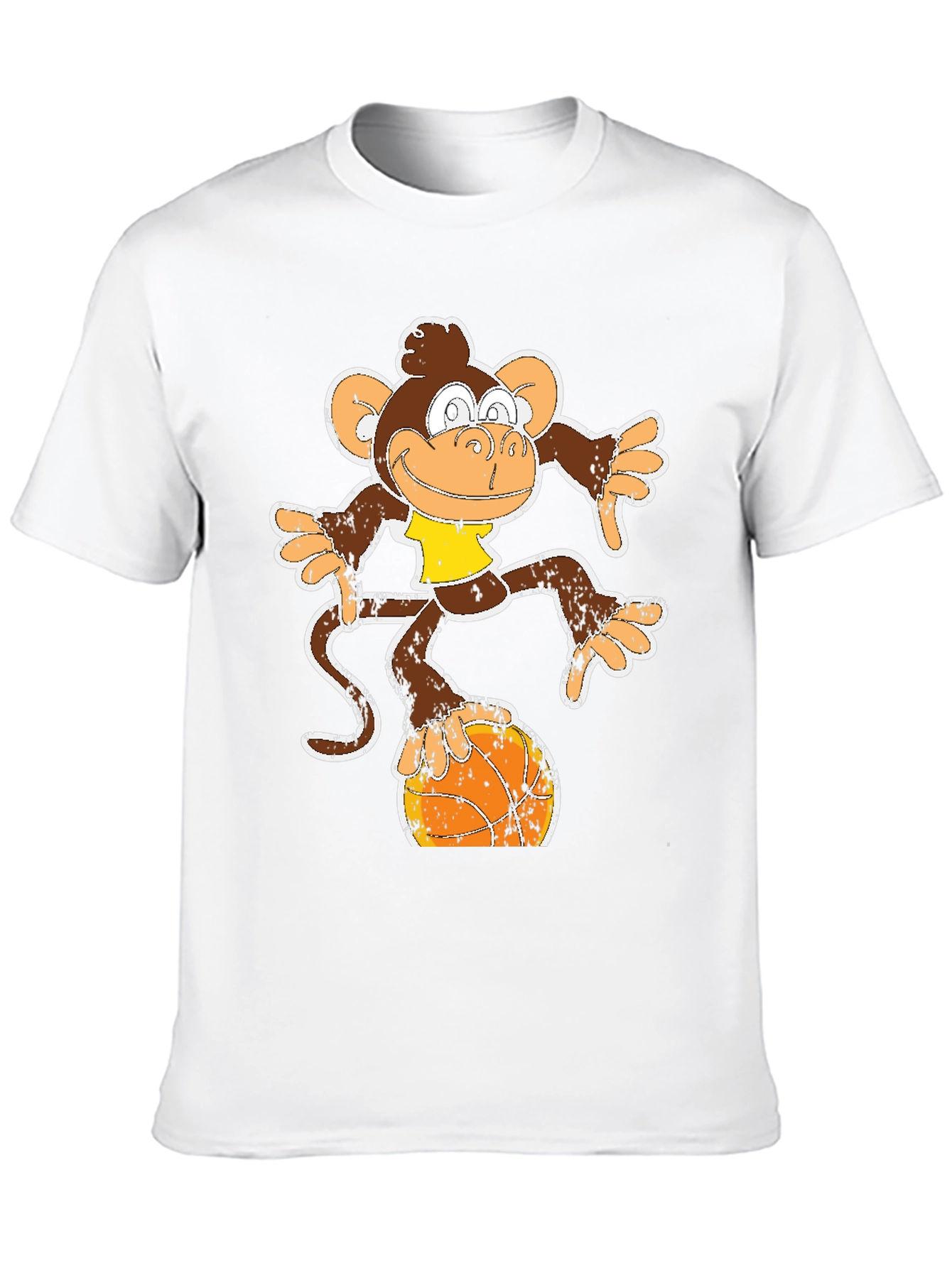 Monkey on Basketball T-Shirt