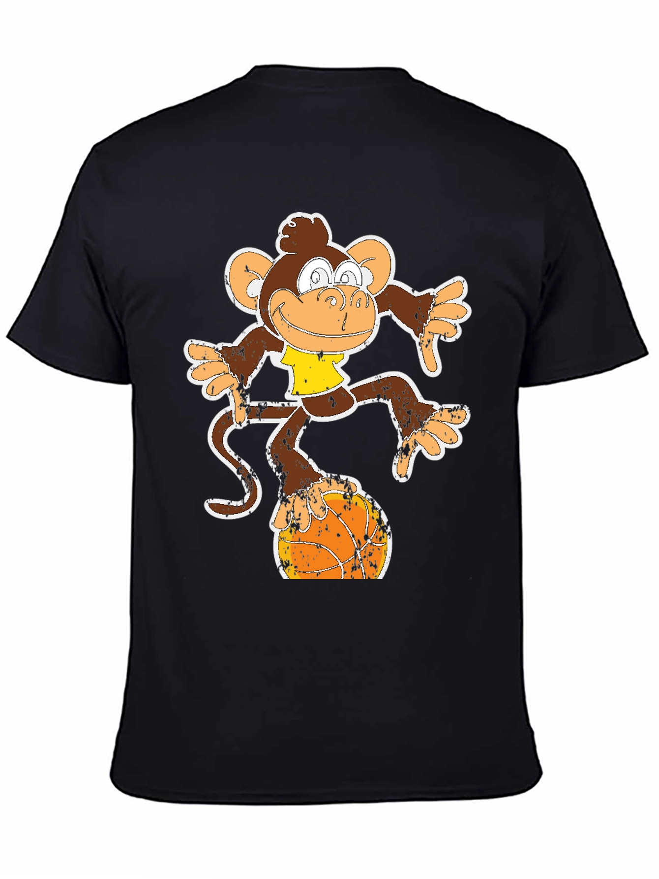 Monkey on Basketball T-Shirt