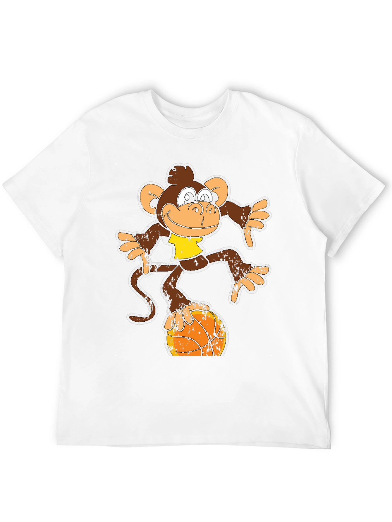 Monkey on Basketball T-Shirt