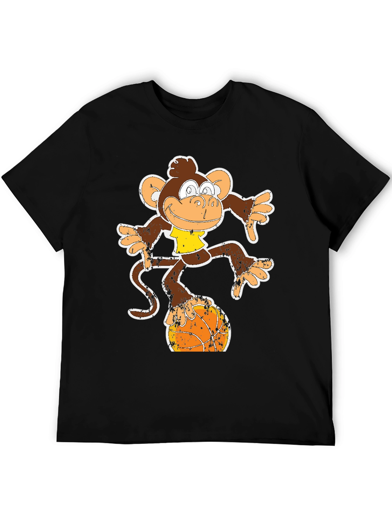 Monkey on Basketball T-Shirt