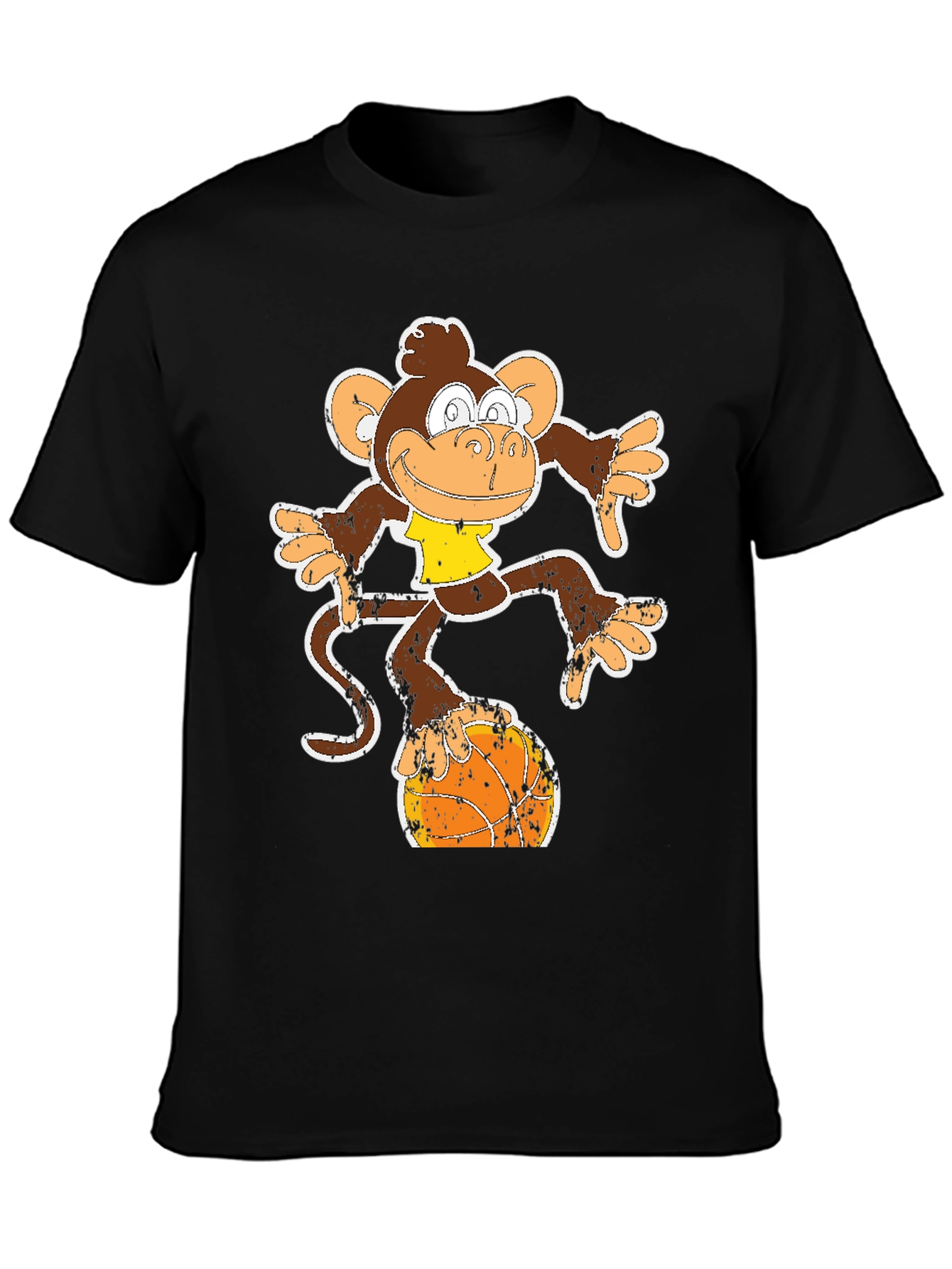 Monkey on Basketball T-Shirt