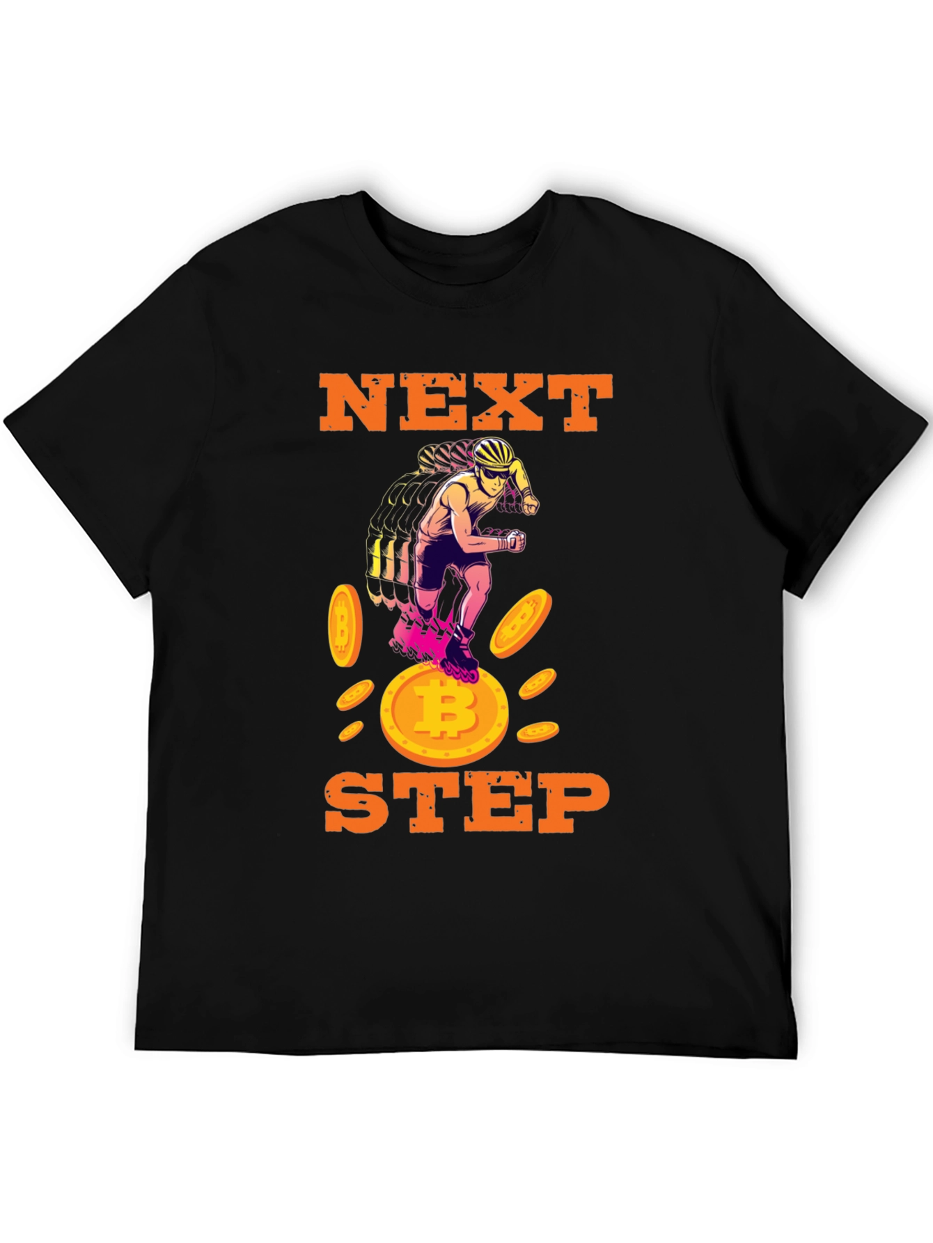 Next Step Bitcoin Rollerblade Black T-Shirt