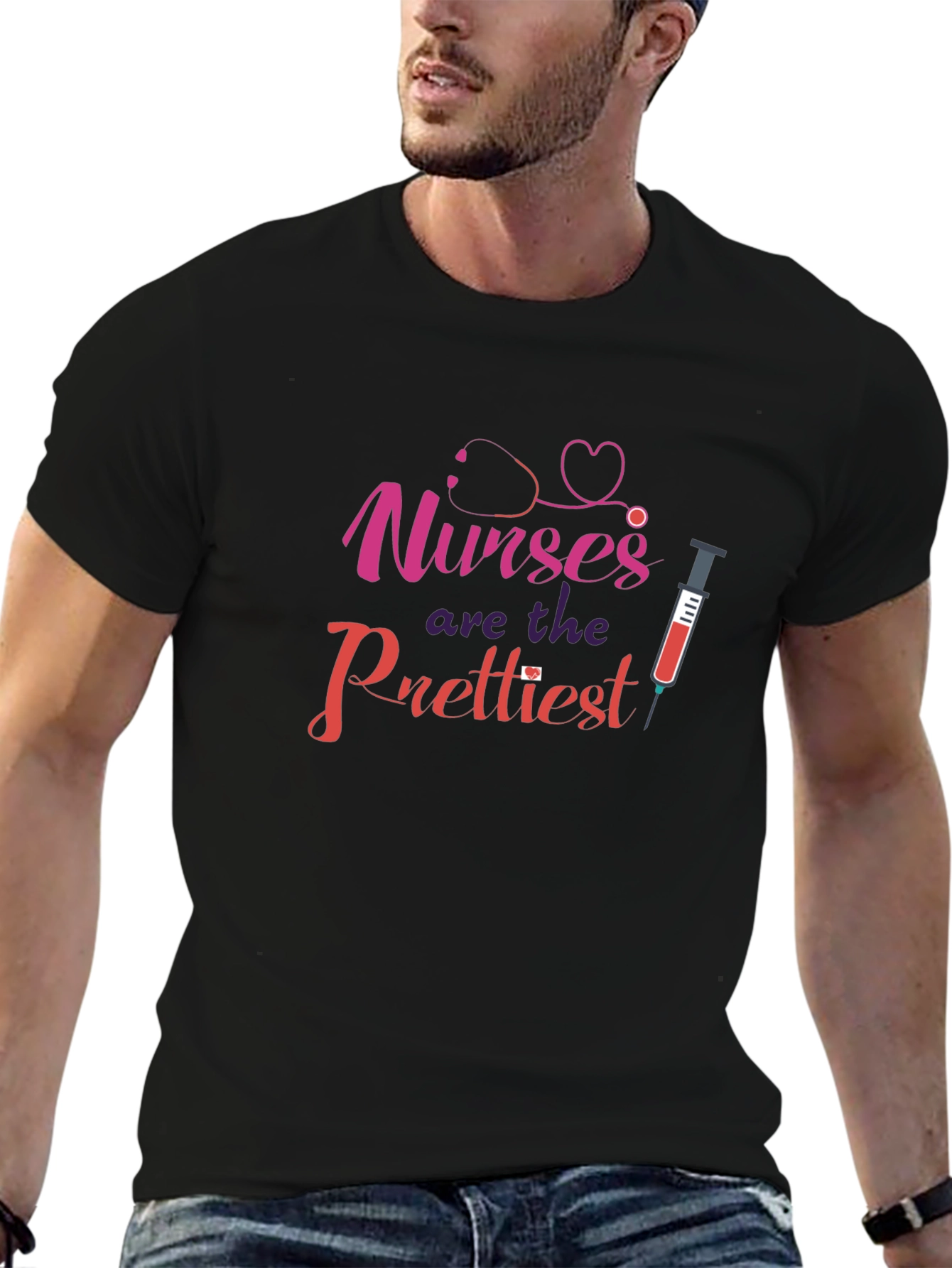 Nurses Are The Prettiest Black T-Shirt