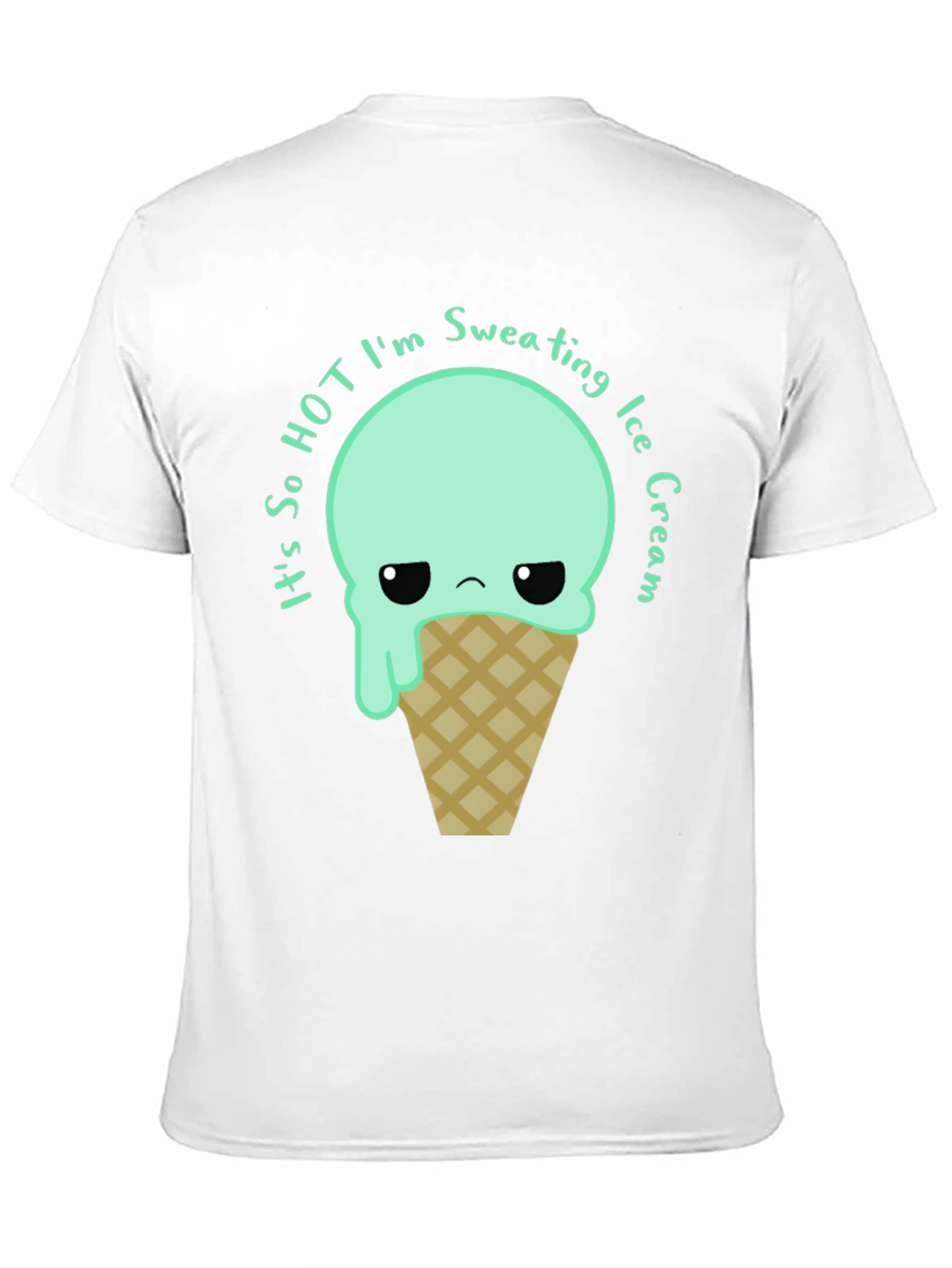 Sweating Ice Cream Graphic Tee - Funny Summer T-Shirt
