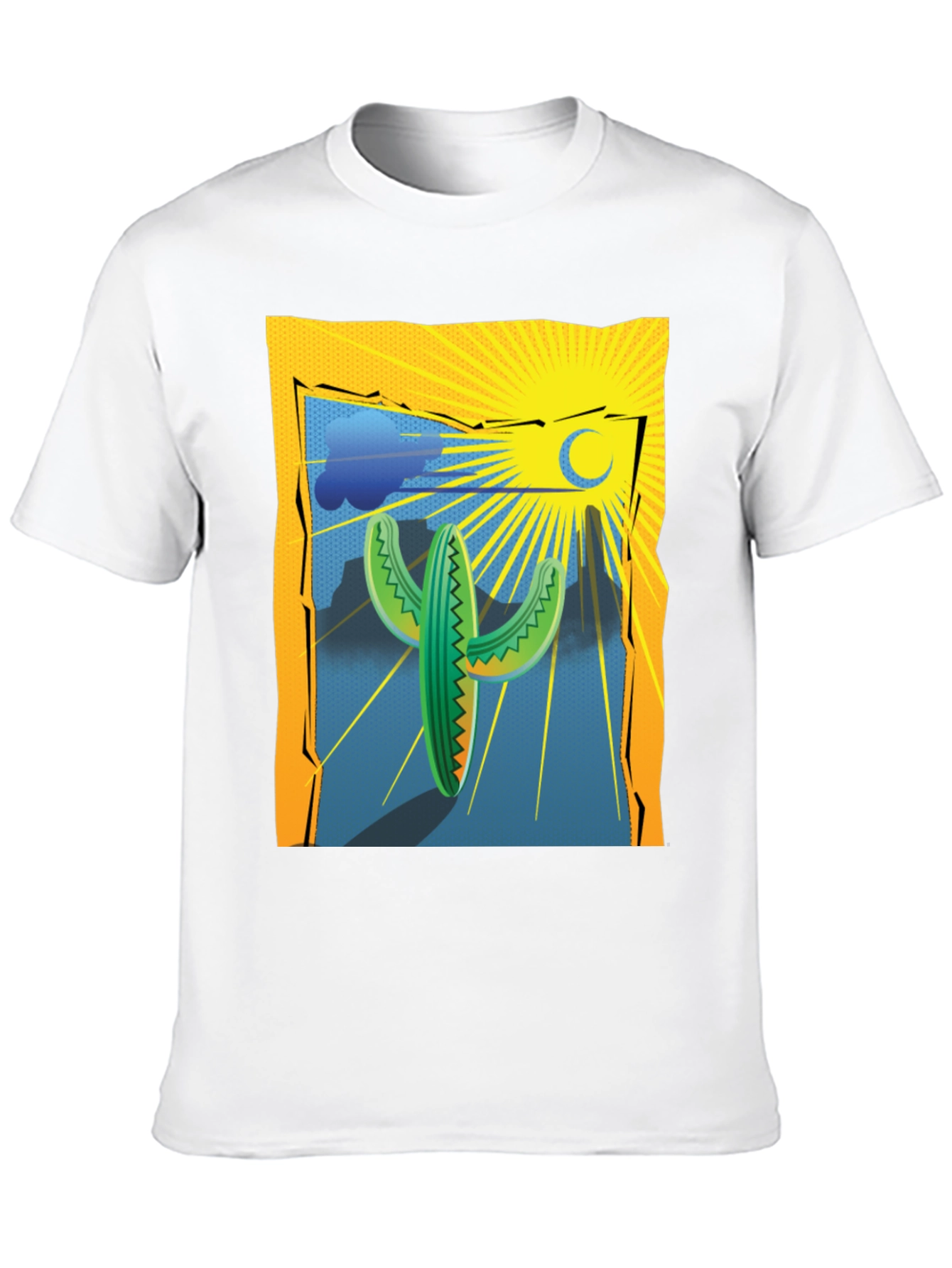 Cactus Desert Graphic Tee - Mens Black T-Shirt