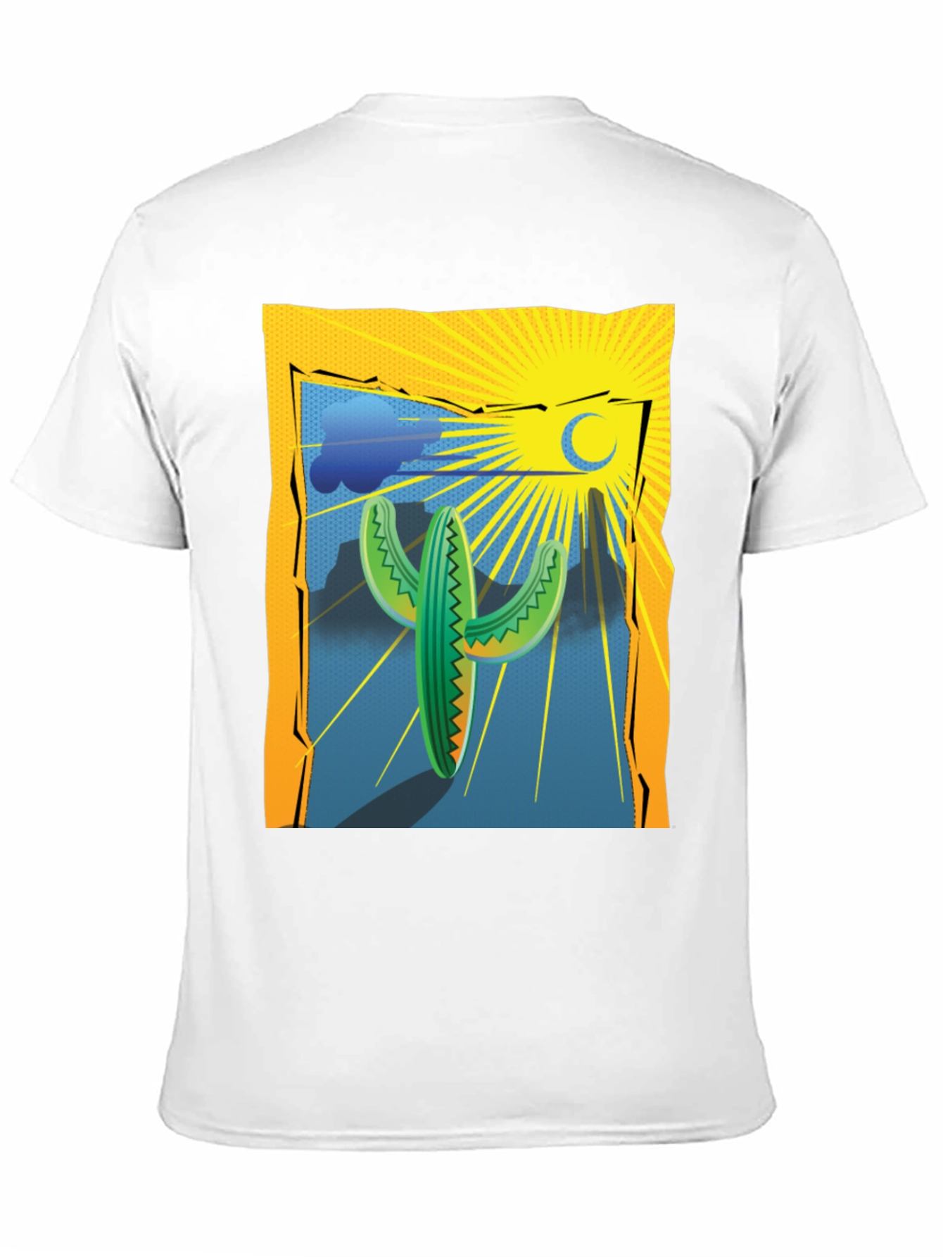 Cactus Desert Graphic Tee - Mens Black T-Shirt