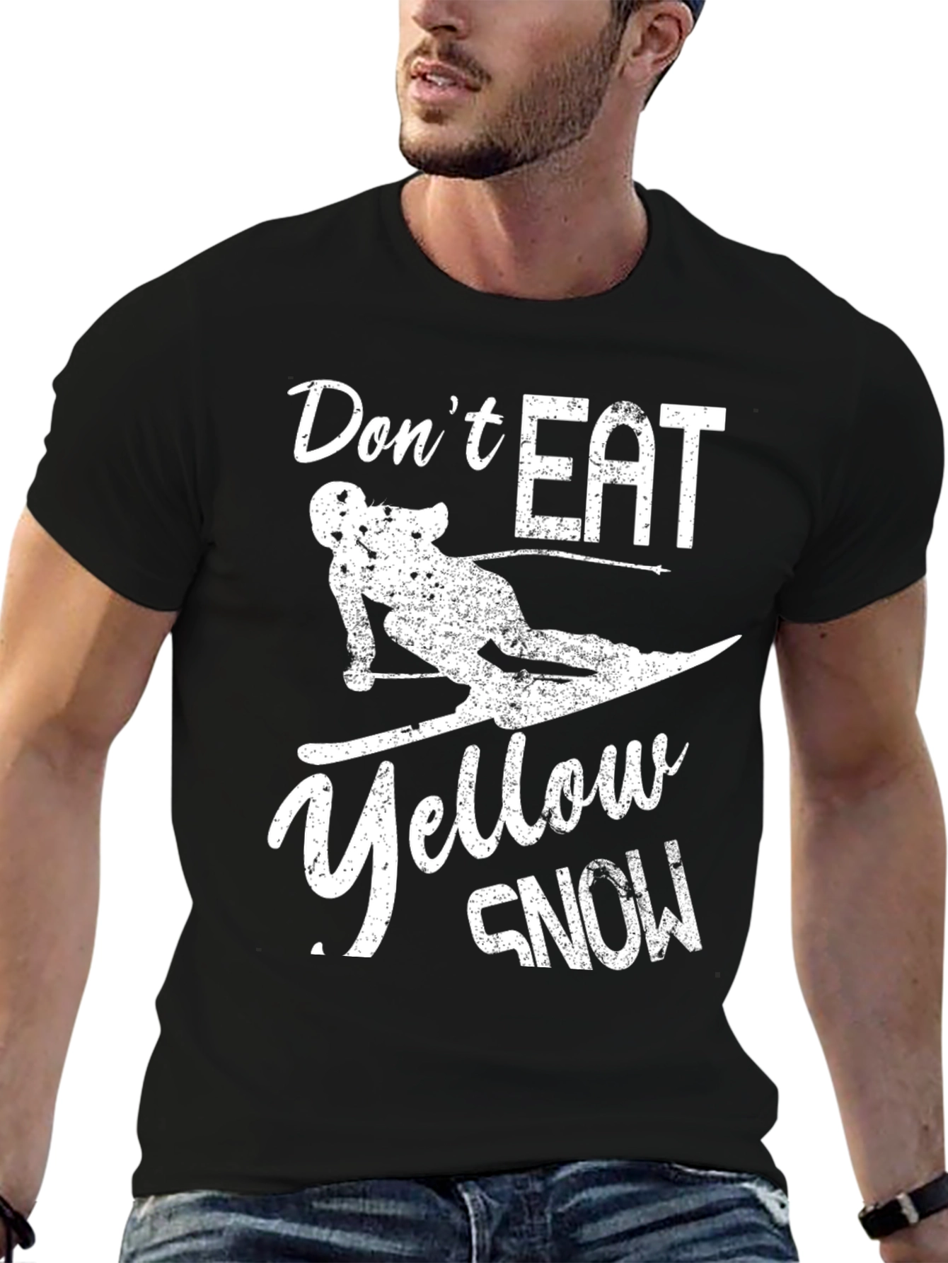 Dont Eat Yellow Snow T-Shirt - Skiing Fun
