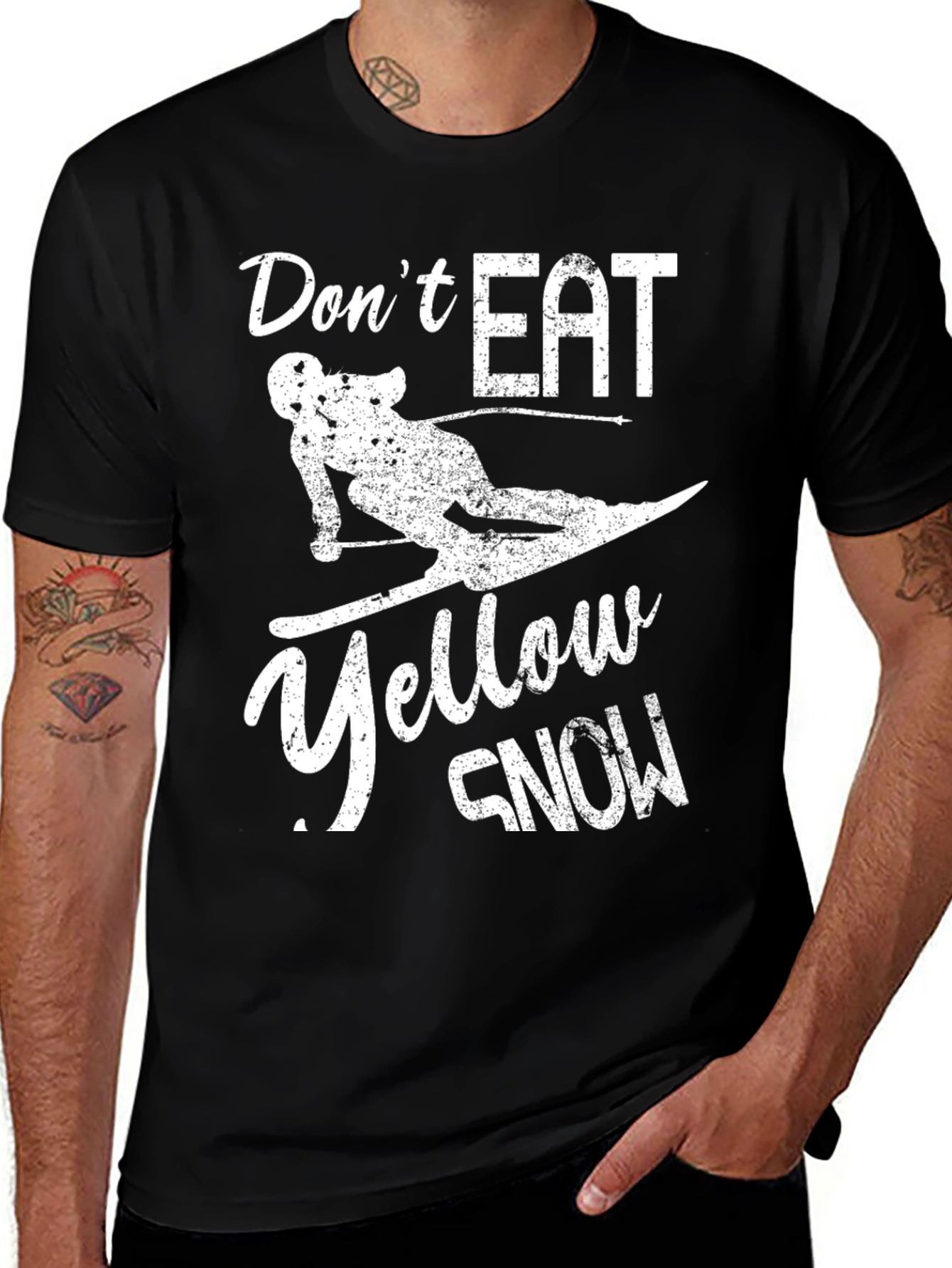 Dont Eat Yellow Snow T-Shirt - Skiing Fun
