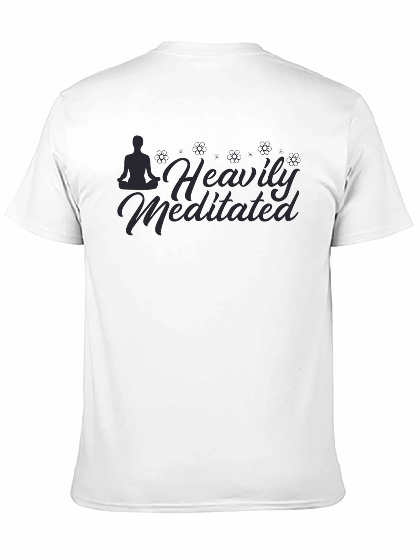 Heavily Meditated Graphic Tee - Black Cotton Blend