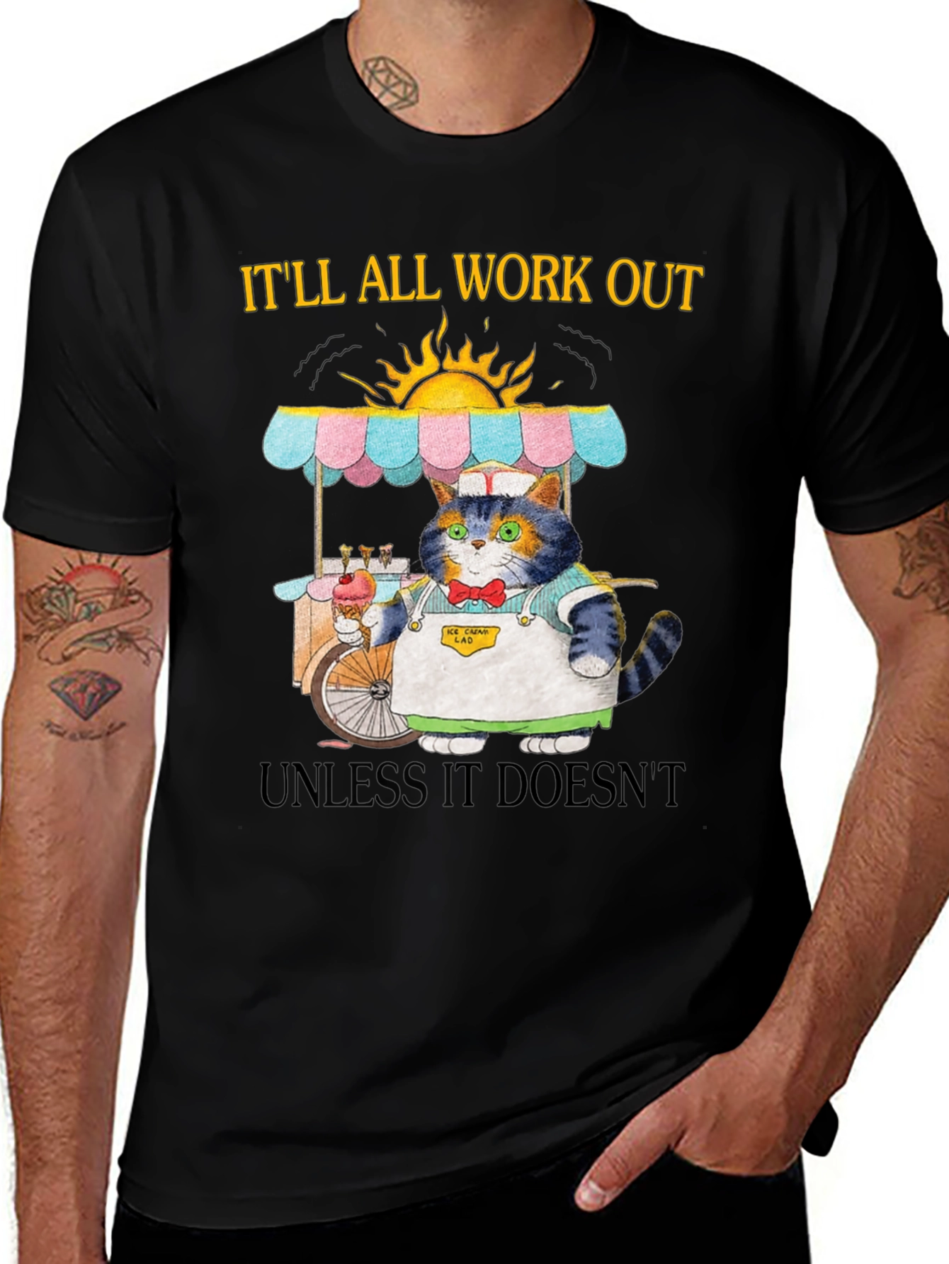 Cat Ice Cream Vendor T-Shirt