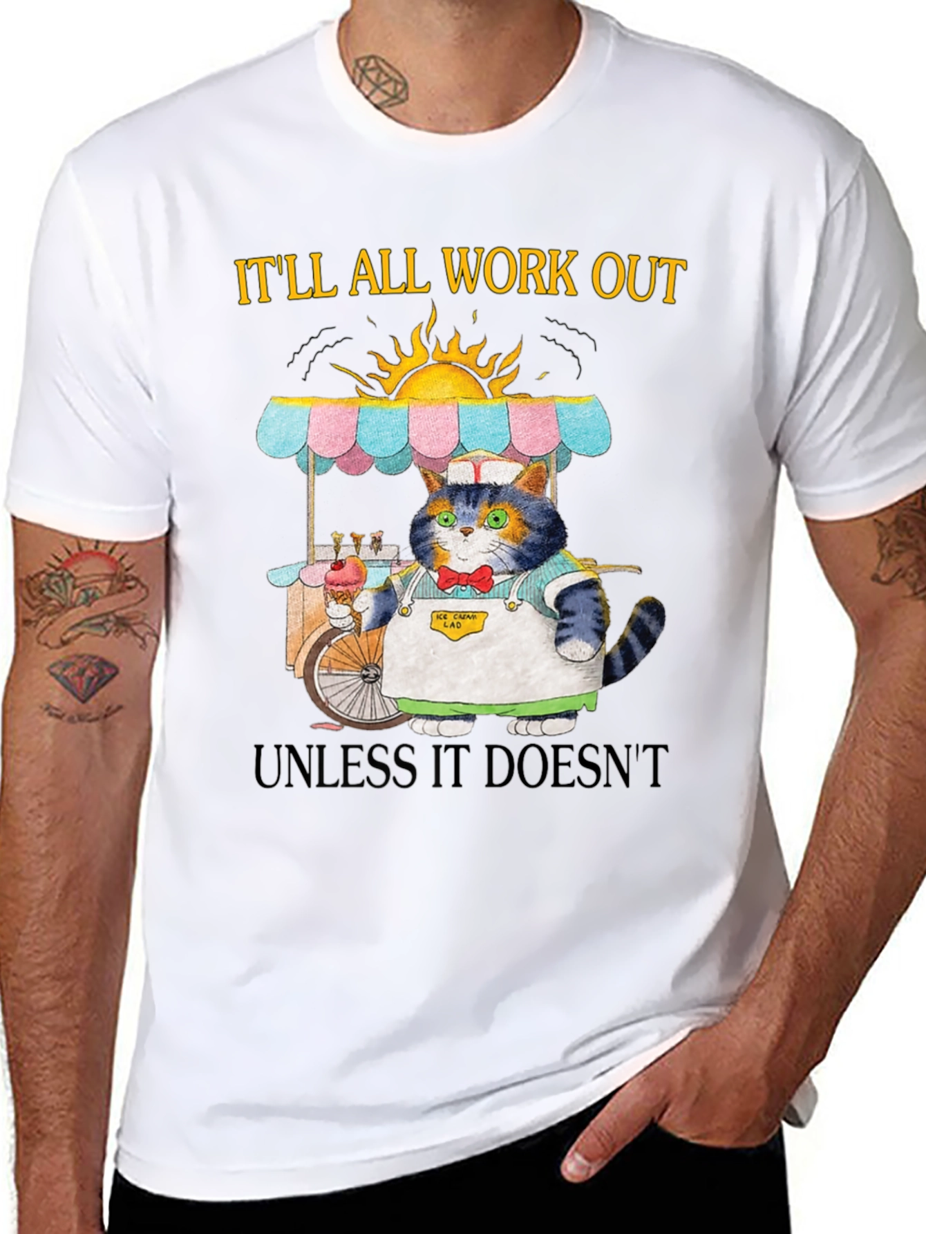 Cat Ice Cream Vendor T-Shirt