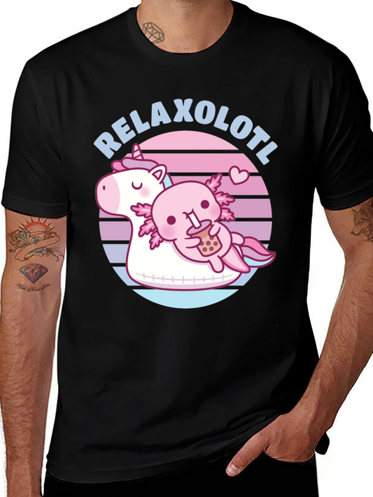 Relaxolotl T-Shirt: Cute Axolotl & Unicorn Design