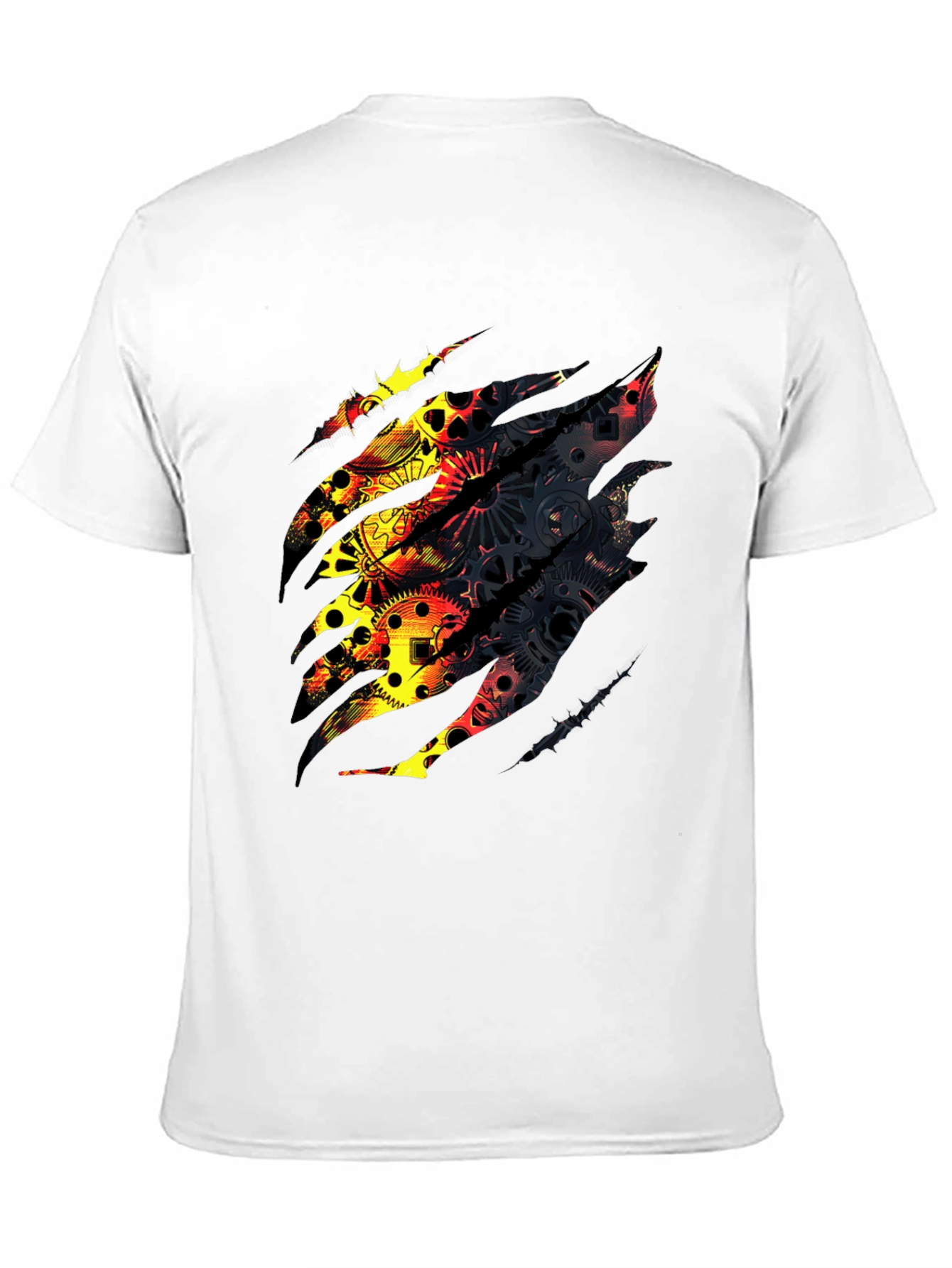 Steampunk Gear Design Black T-Shirt