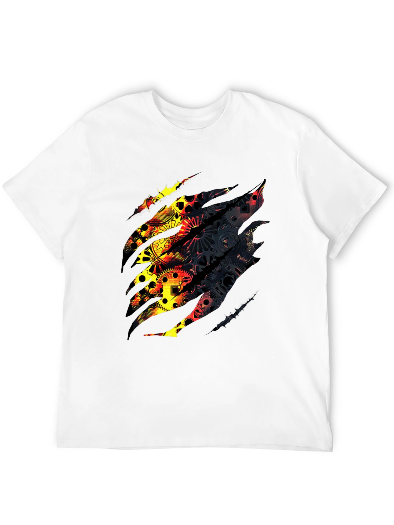 Steampunk Gear Design Black T-Shirt