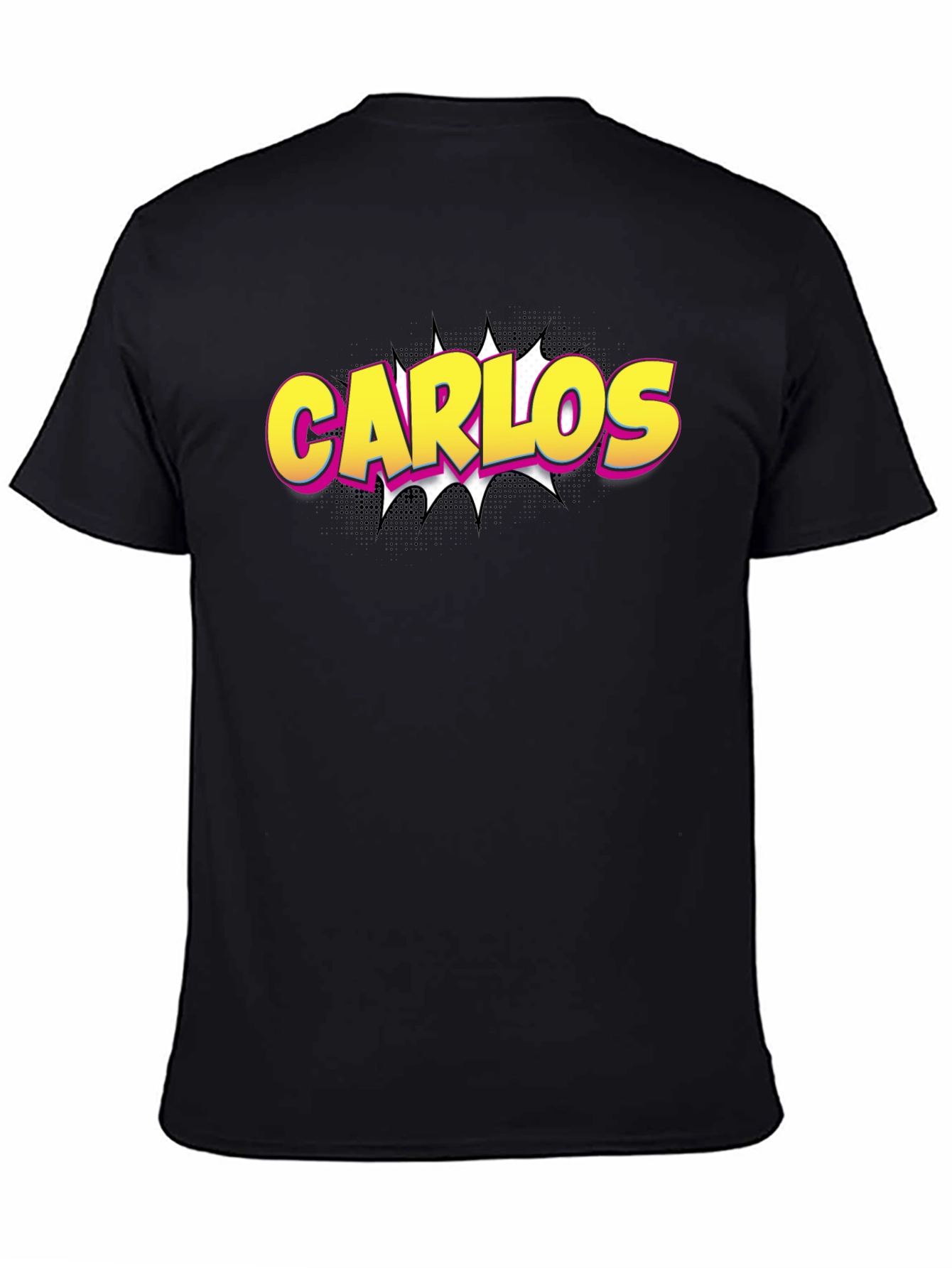 Carlos Comic Style Tee - Personalized Fun