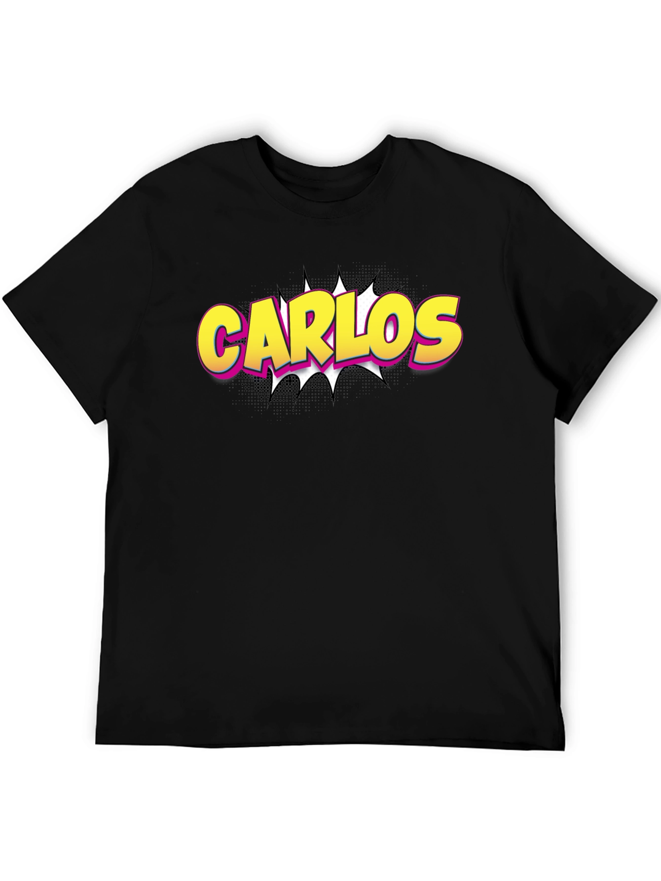 Carlos Comic Style Tee - Personalized Fun