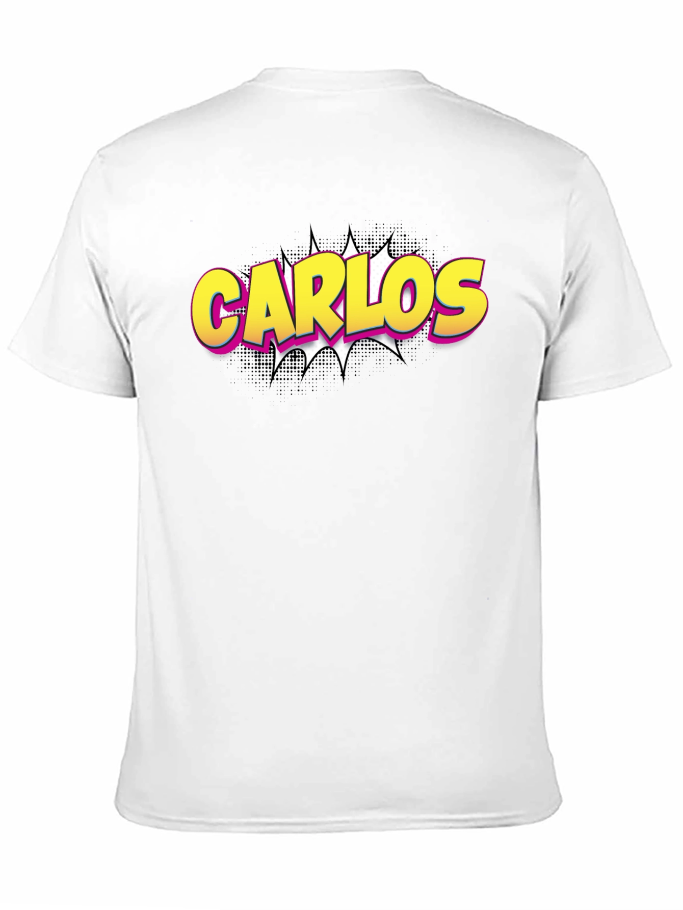 Carlos Comic Style Tee - Personalized Fun