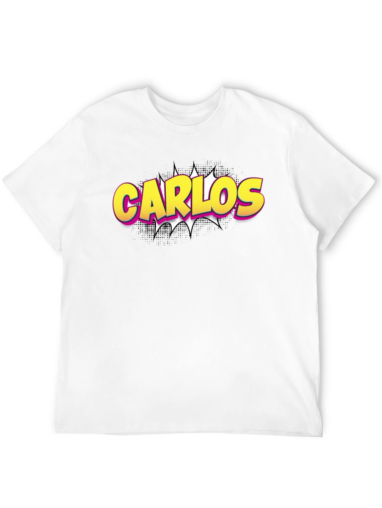 Carlos Comic Style Tee - Personalized Fun
