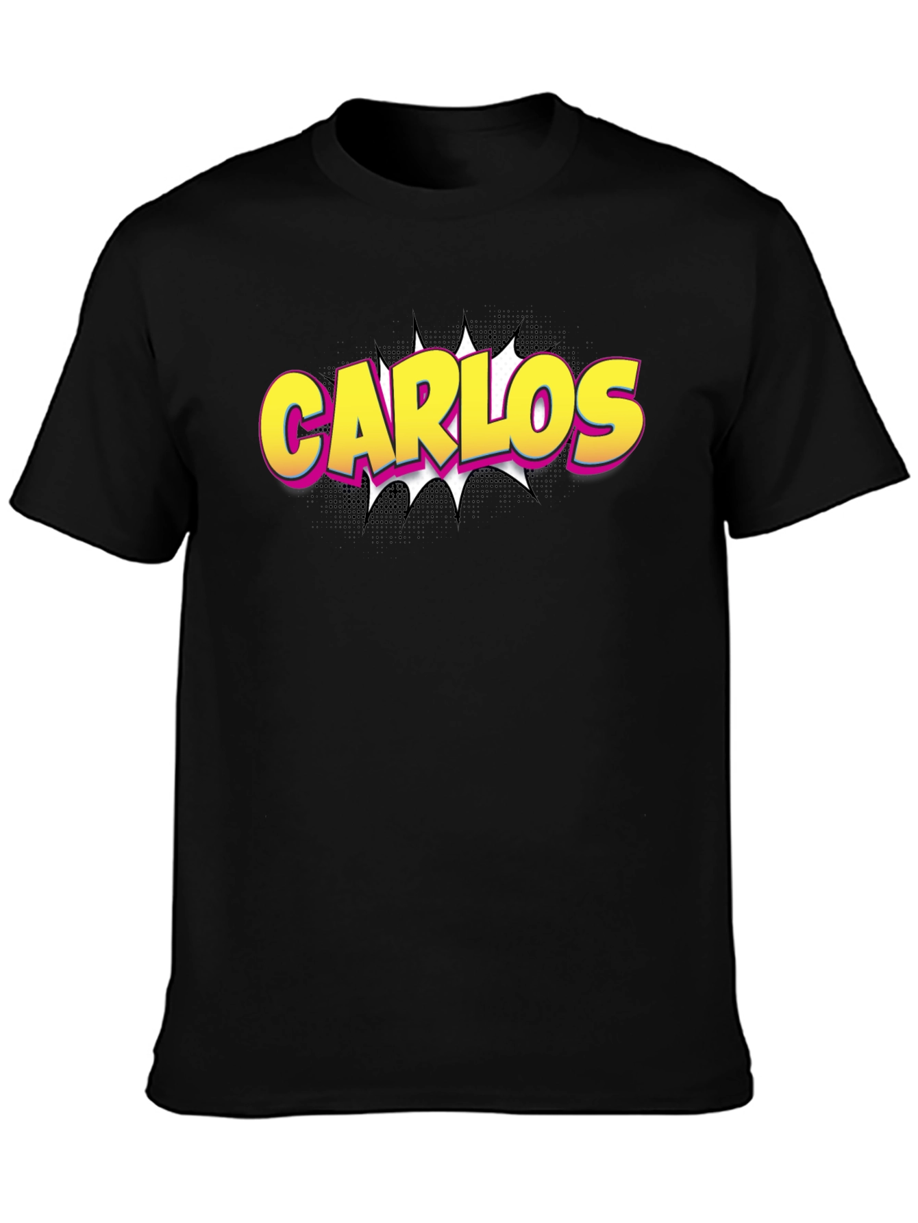 Carlos Comic Style Tee - Personalized Fun