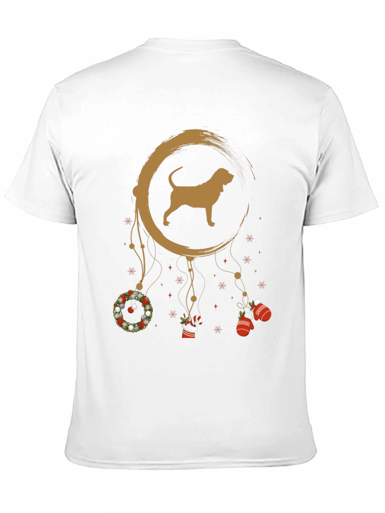 Christmas Dog Dreamcatcher T-Shirt - Holiday Novelty Tee
