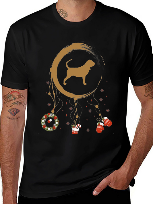 Christmas Dog Dreamcatcher T-Shirt - Holiday Novelty Tee