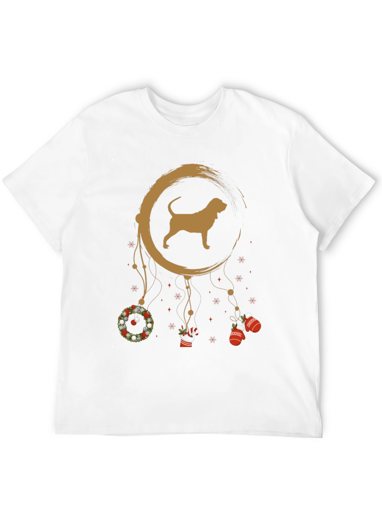 Christmas Dog Dreamcatcher T-Shirt - Holiday Novelty Tee