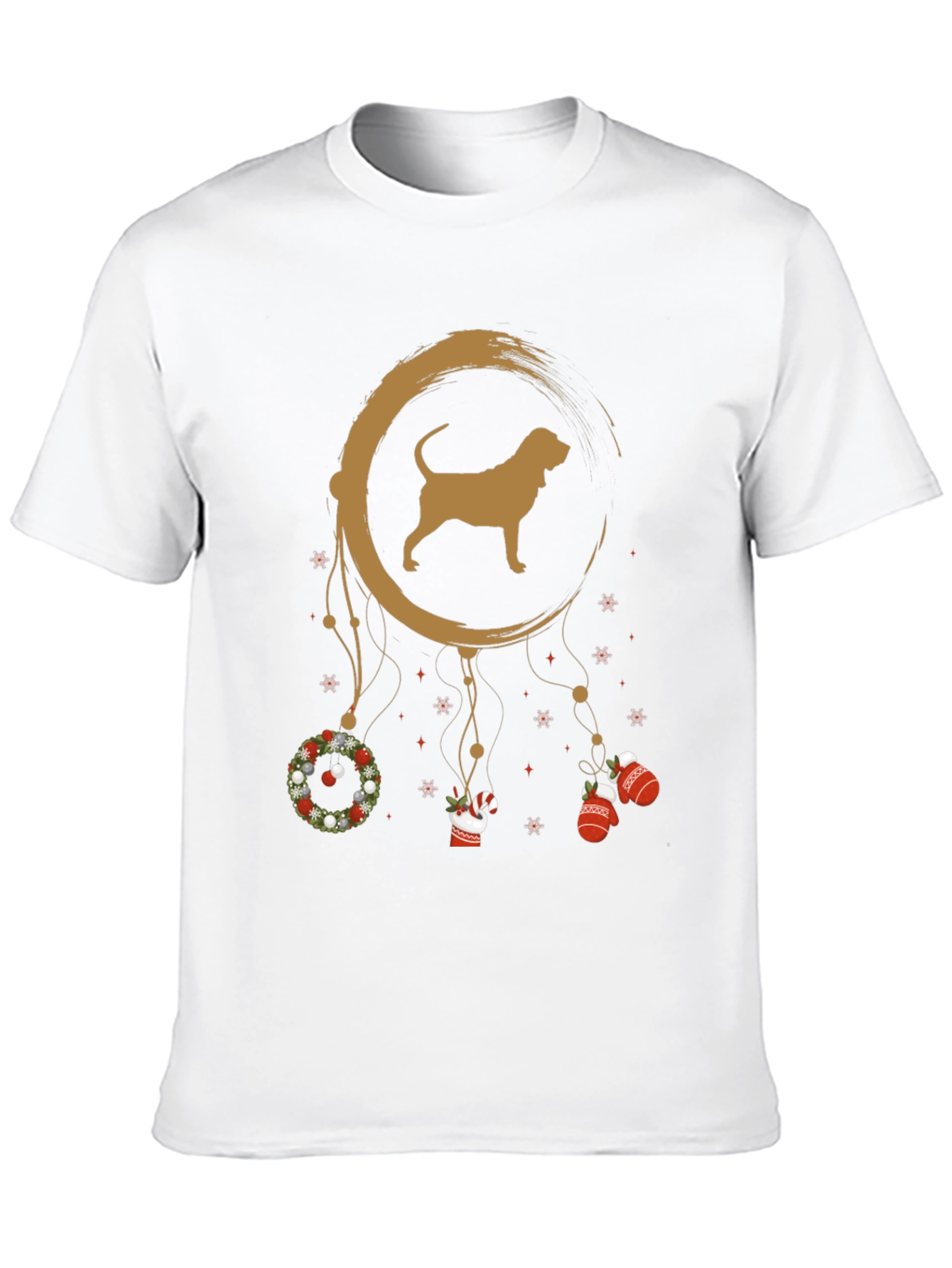 Christmas Dog Dreamcatcher T-Shirt - Holiday Novelty Tee