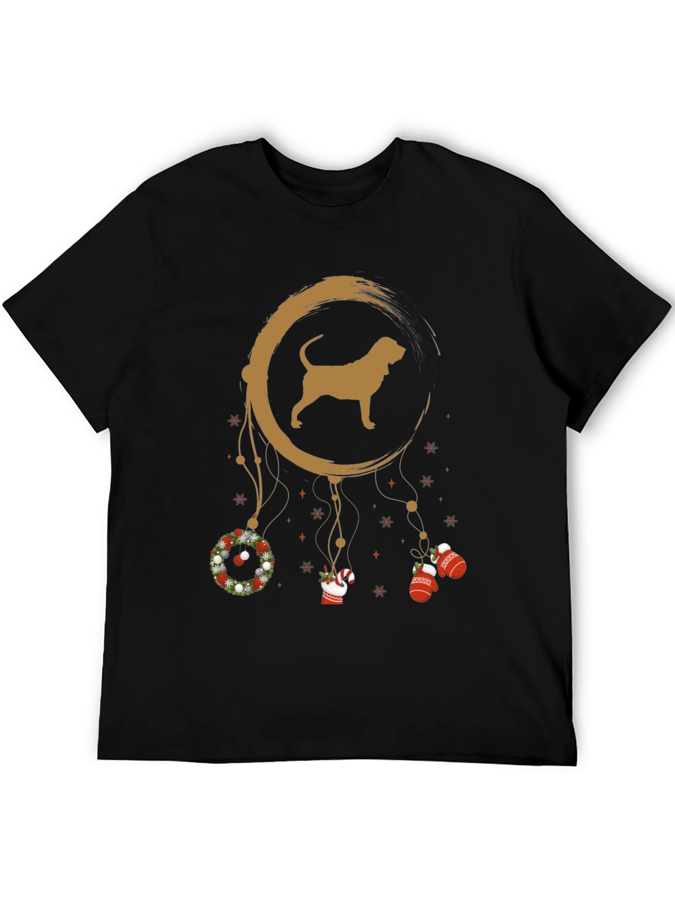 Christmas Dog Dreamcatcher T-Shirt - Holiday Novelty Tee
